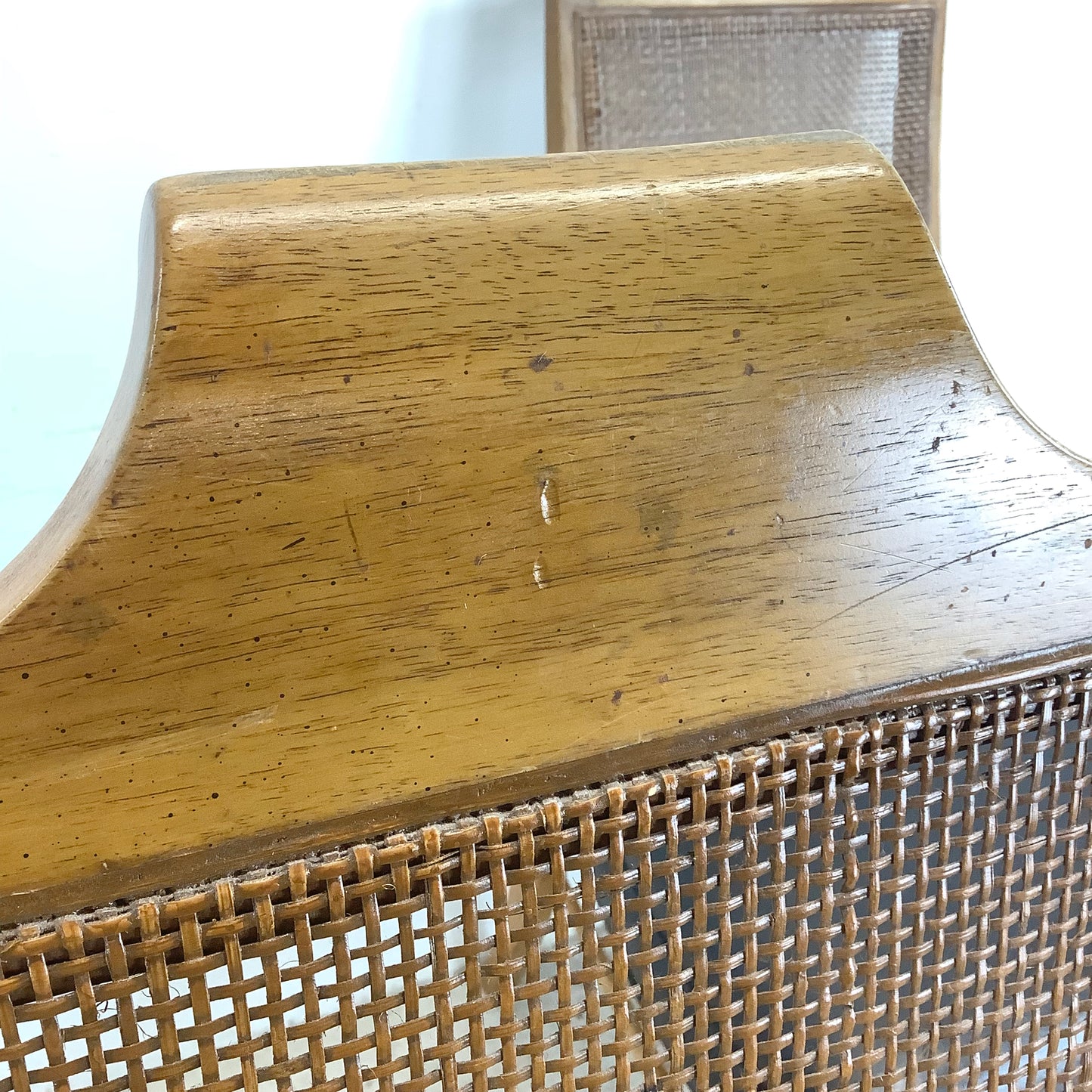 Vintage Cane Back Dining Chairs- 4