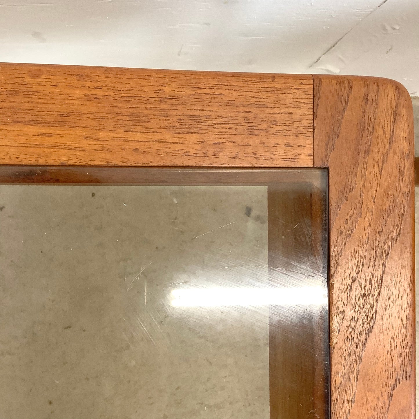 Danish Modern Teak End Tables With Smoked Glass- Pair