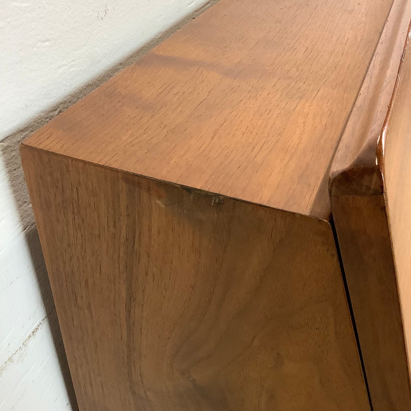 Vintage Walnut Storage Headboard- Full Size