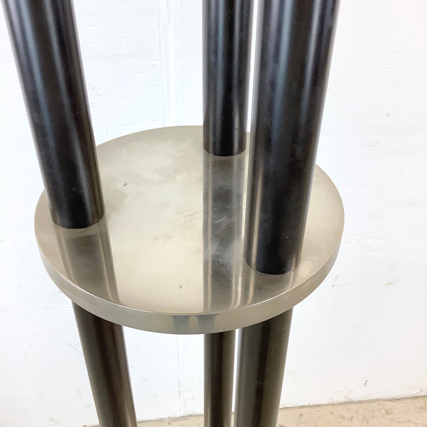 Large Modernist Torchiere Floor Lamp after Karl Springer