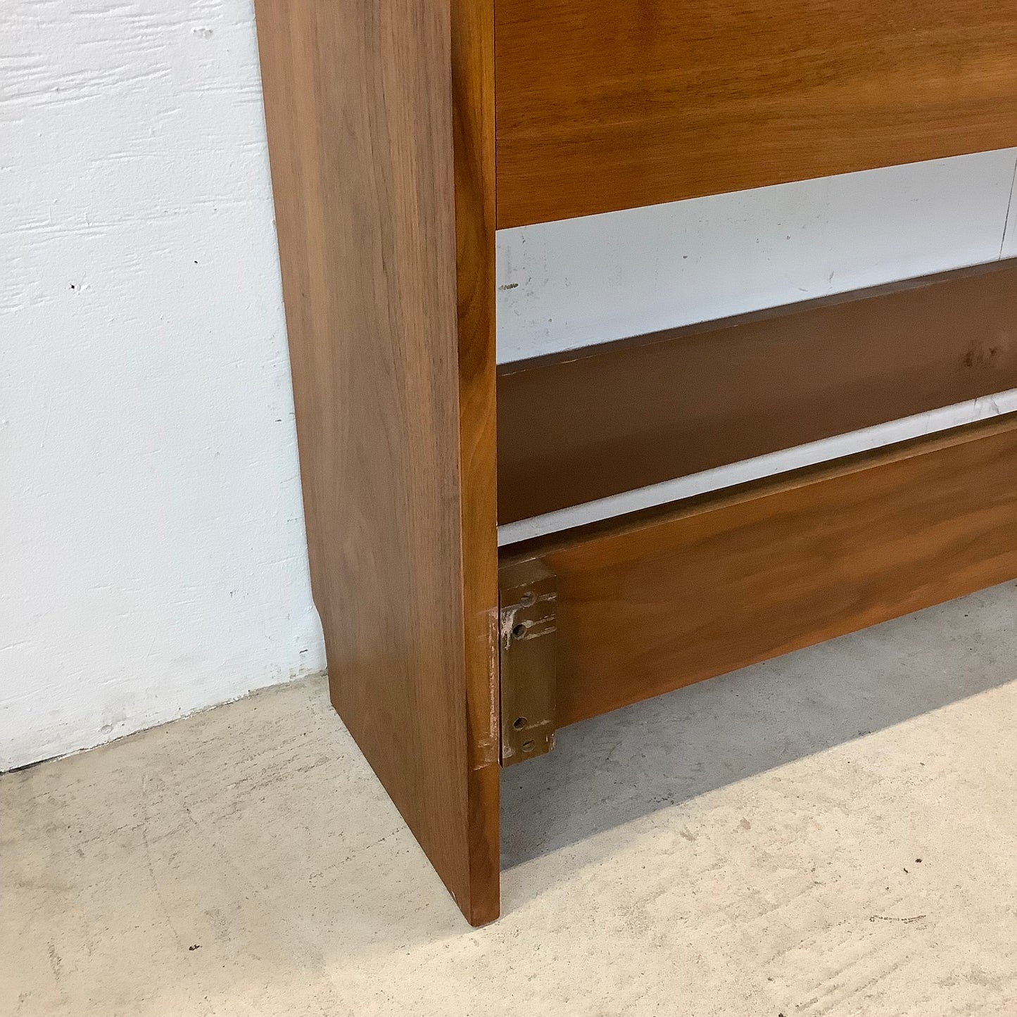 Vintage Walnut Storage Headboard- Full Size