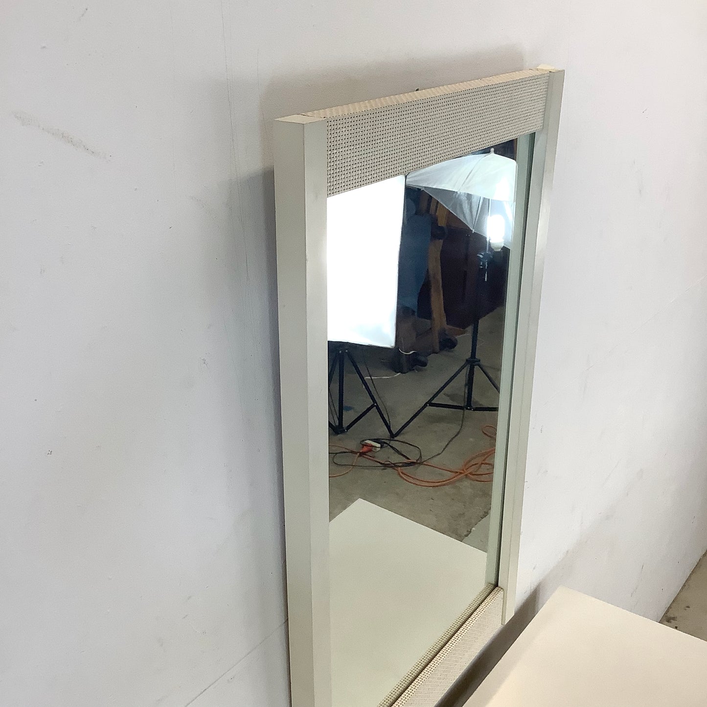 Vintage Modern Three Drawer Dresser With Mirror