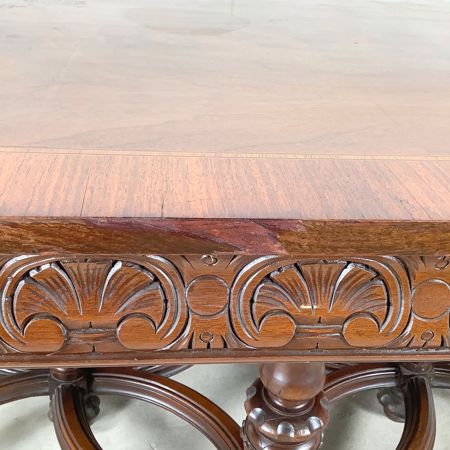 72” Carved Renaissance Revival Dining Table