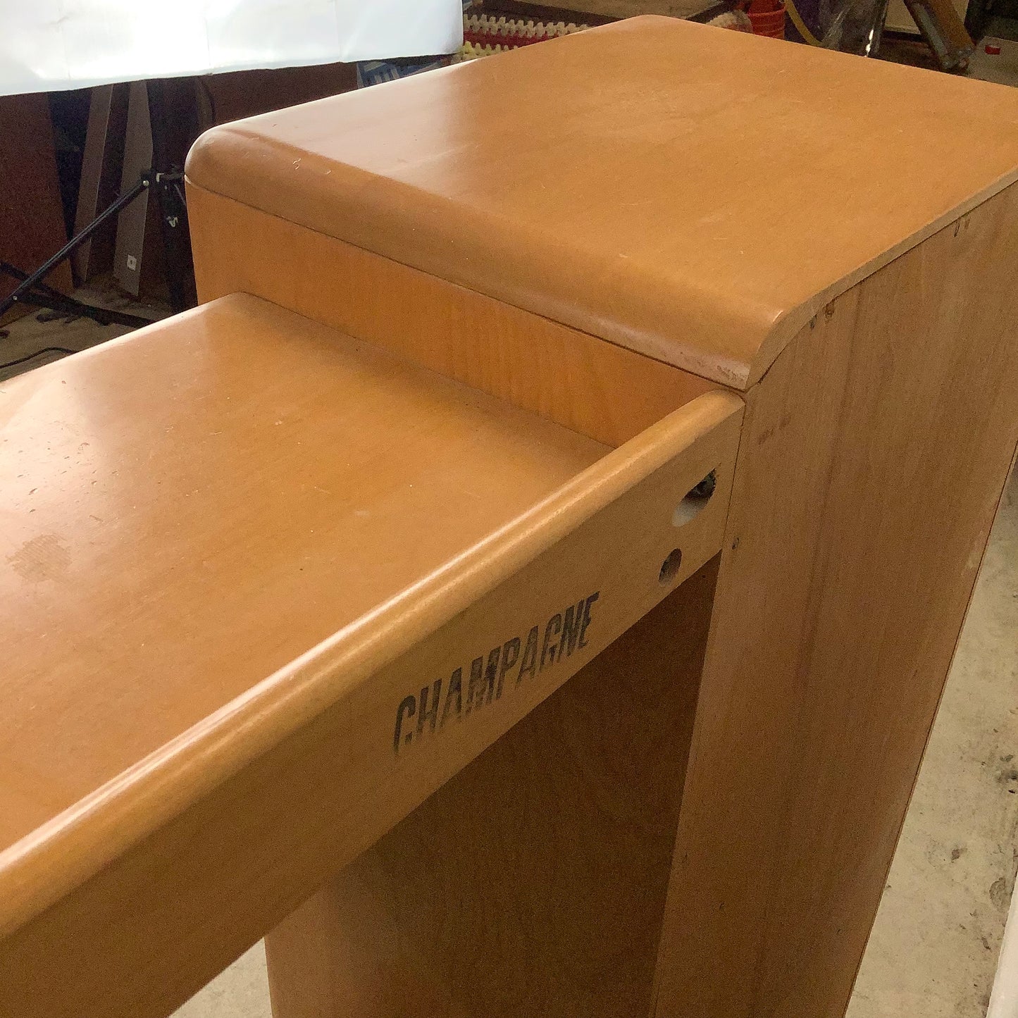 Vintage Storage Headboard With Built in Nightstands by Heywood-Wakefield