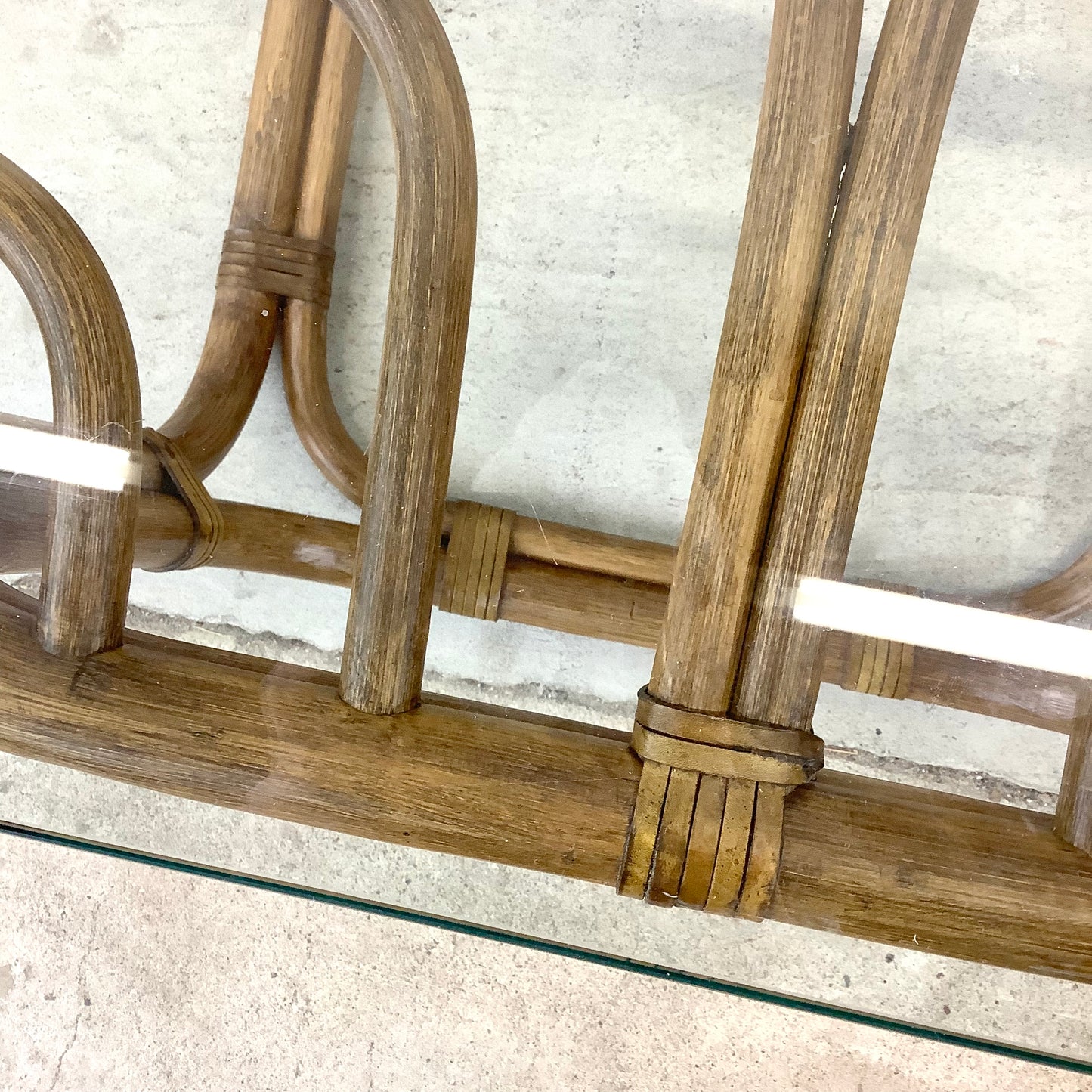 Pair Vintage Rattan End Tables