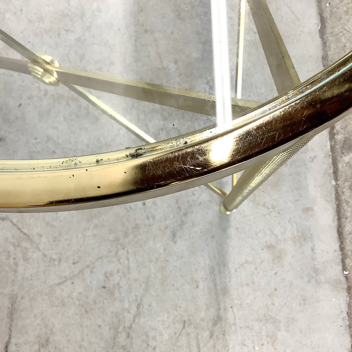 Maison Jansen Inspired Brass & Glass Side Table