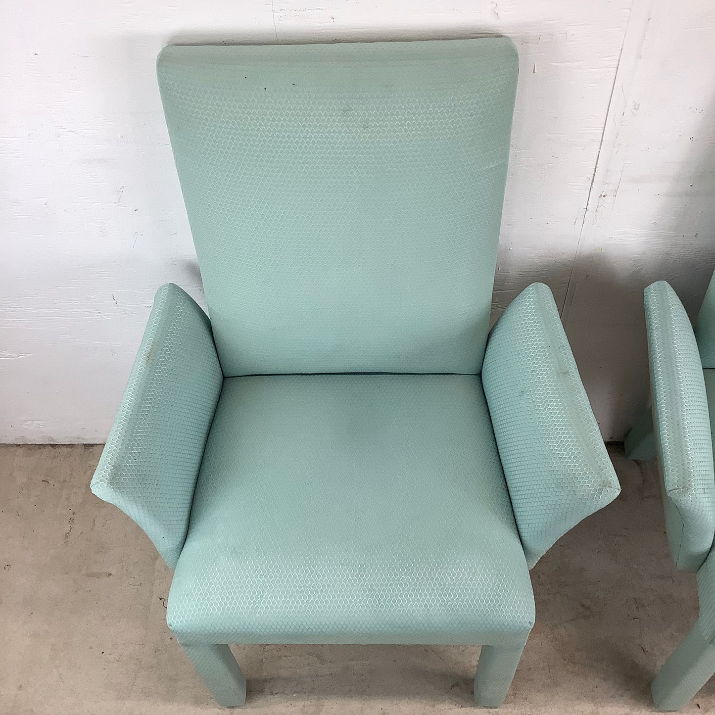 Sculptural Upholstered Armchairs – Vintage Pair