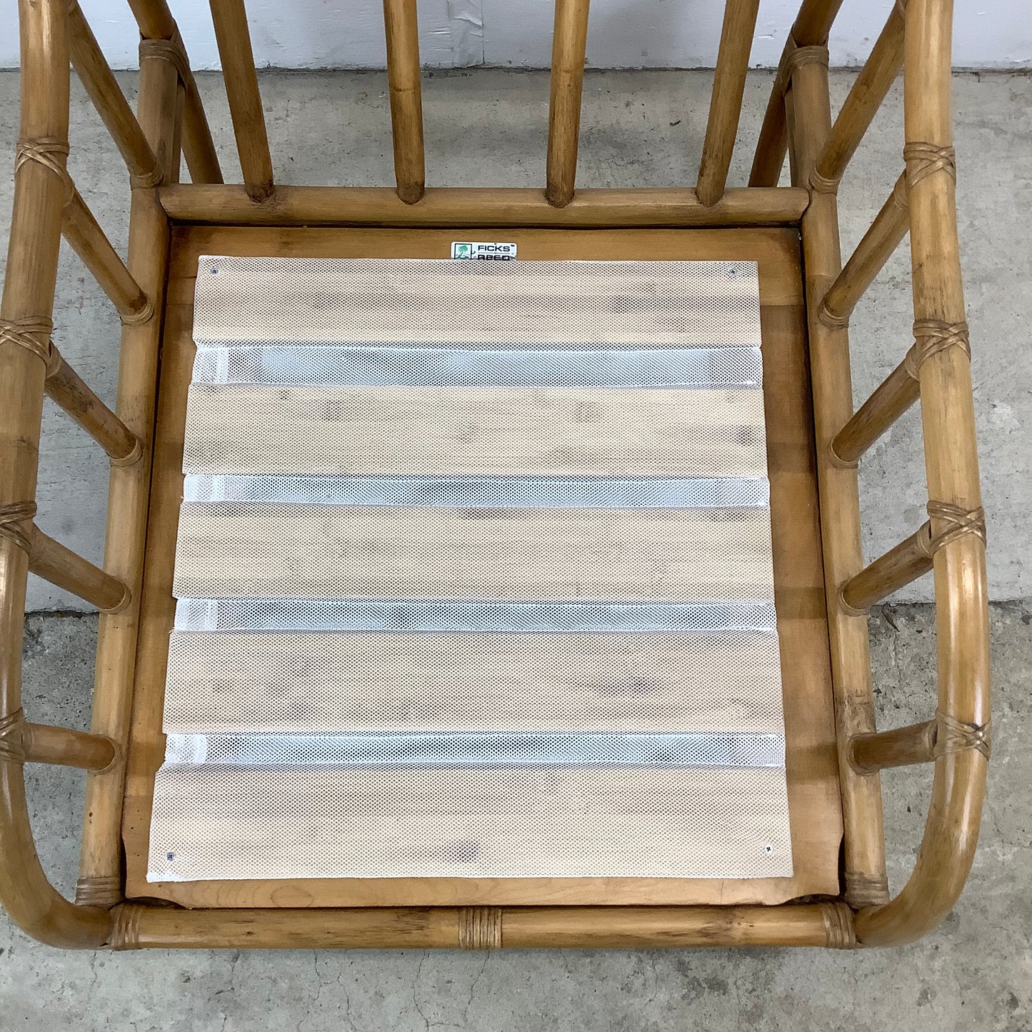 Vintage Coastal Rattan Armchair by Ficks Reed