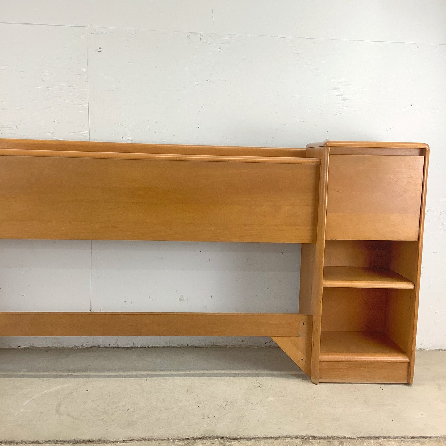 Heywood-Wakefield Storage Headboard With Built-In Nightstands
