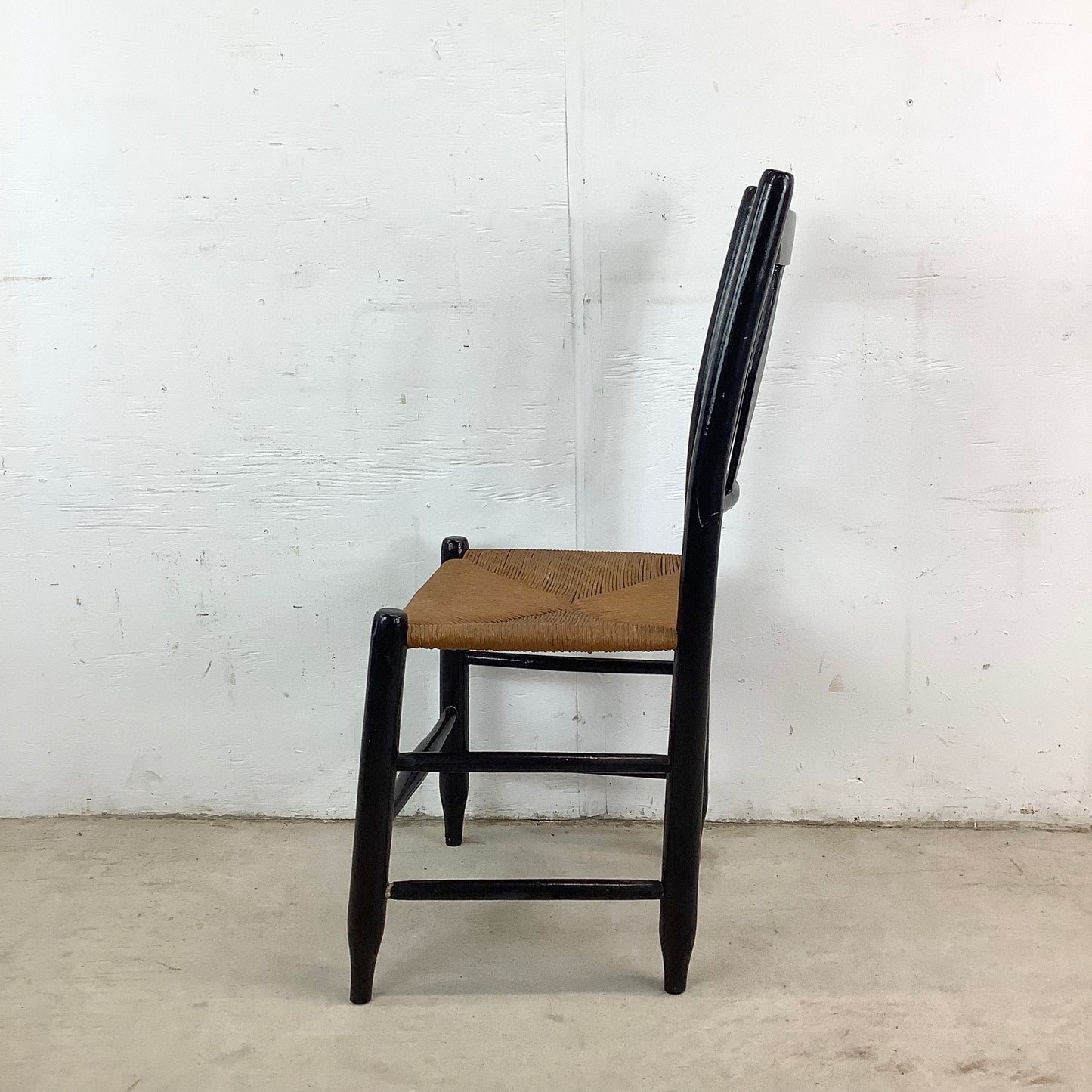 Vintage Farmhouse Rush Seat Side Chair