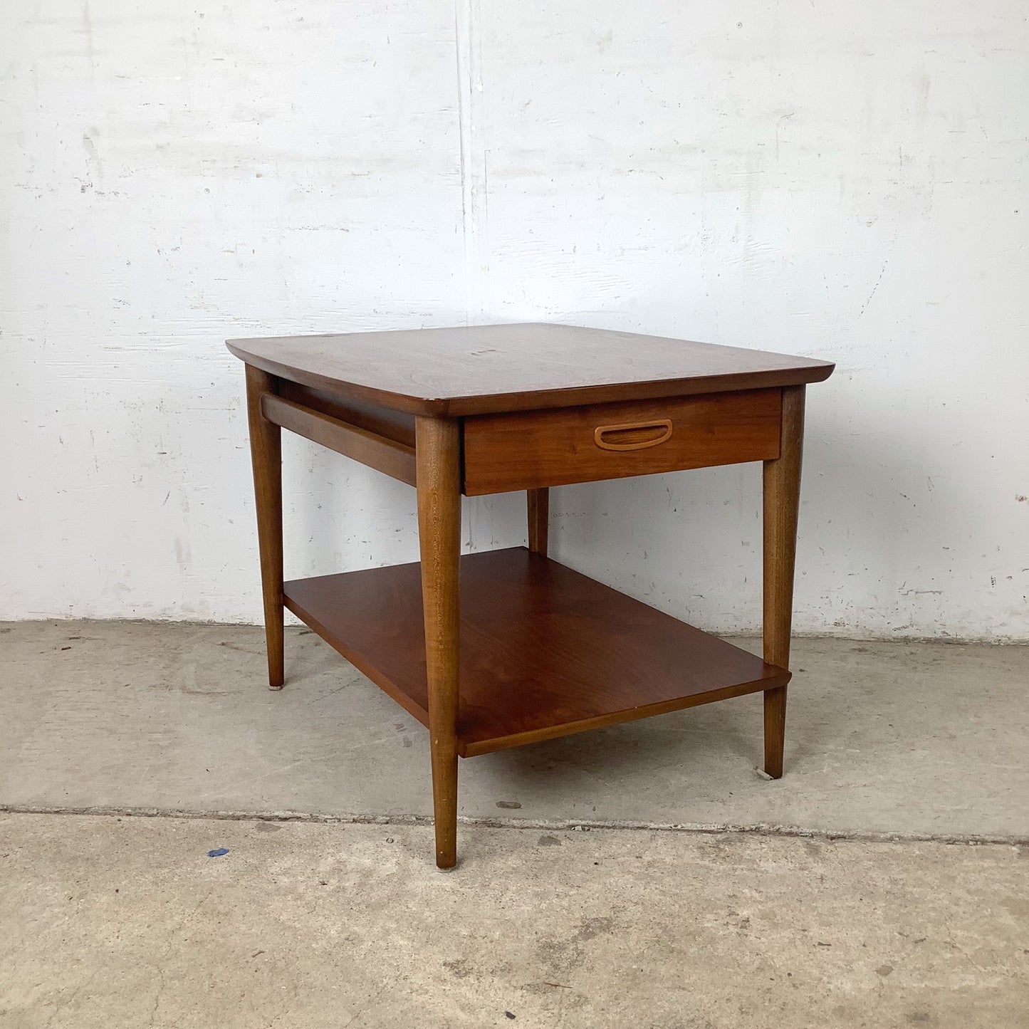 Lane Perception Walnut End Table | Two-Tier | 1960s