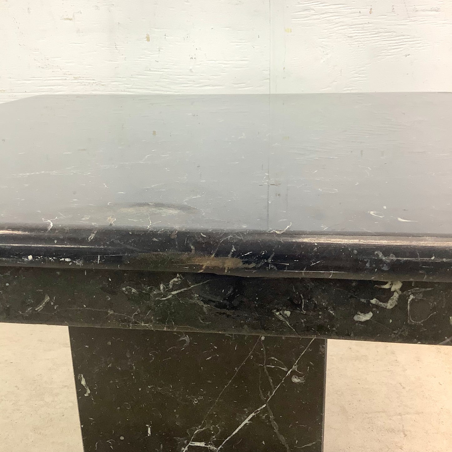 Nero Marquina Black Marble Square Side table