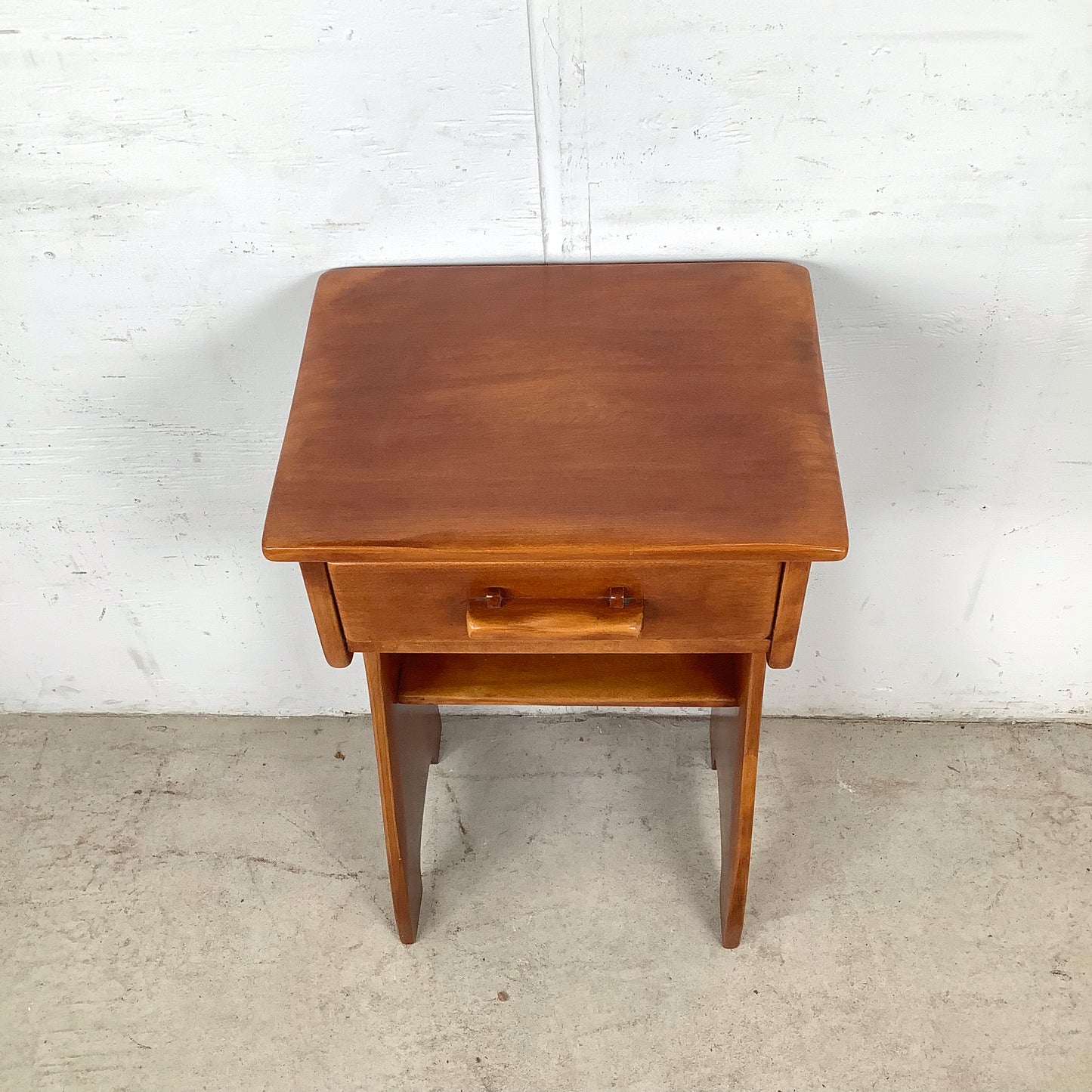 Vintage Single Drawer Colonial Nightstand by Cushman