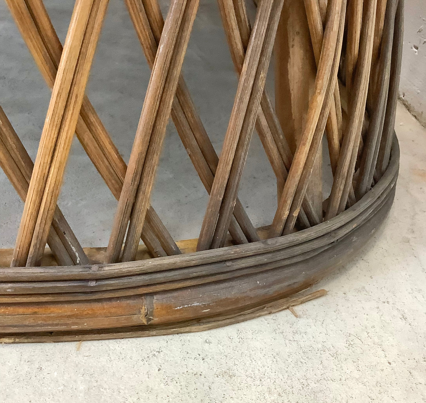 Vintage Boho Coastal Split Reed Sofa