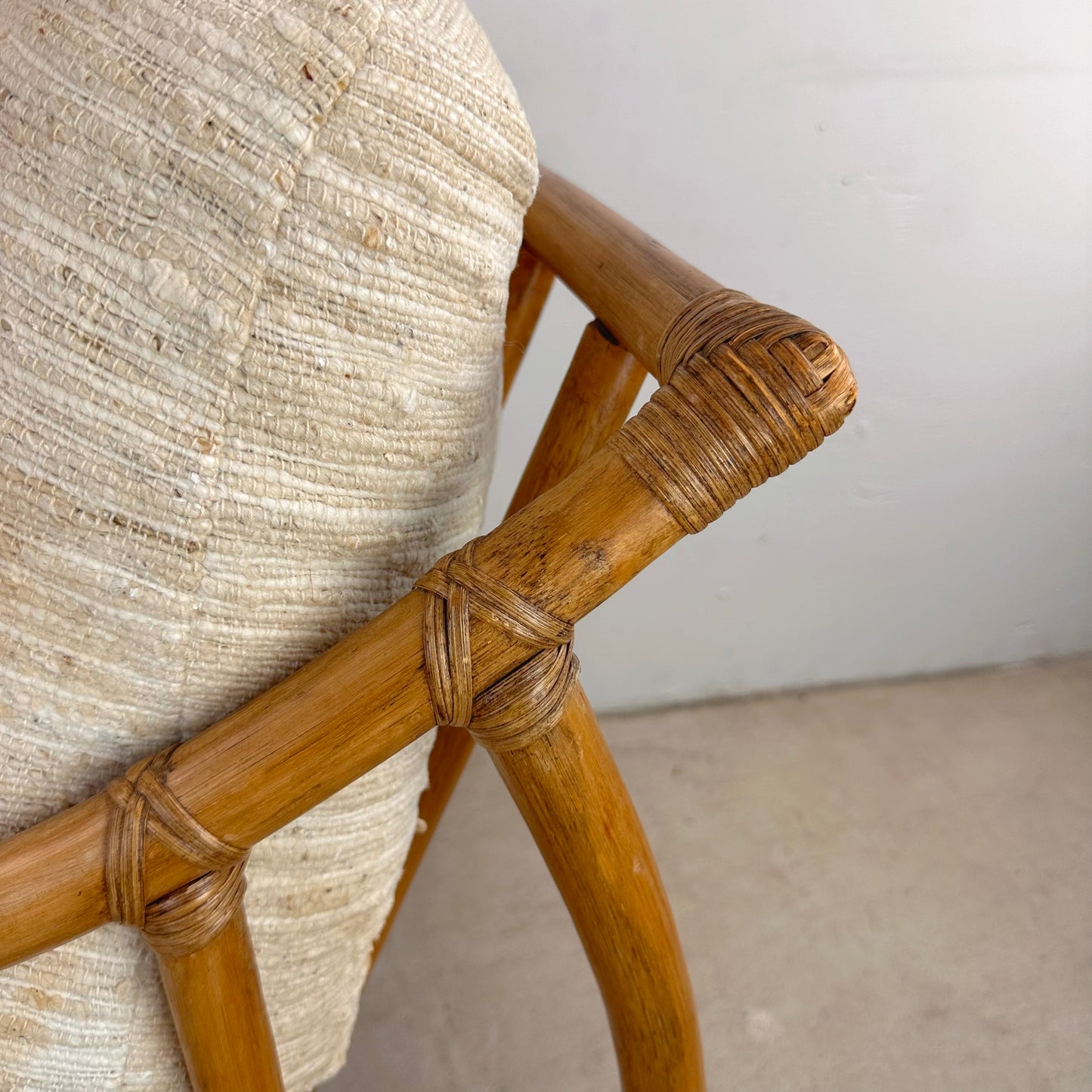 Vintage Coastal Rattan Armchair by Ficks Reed