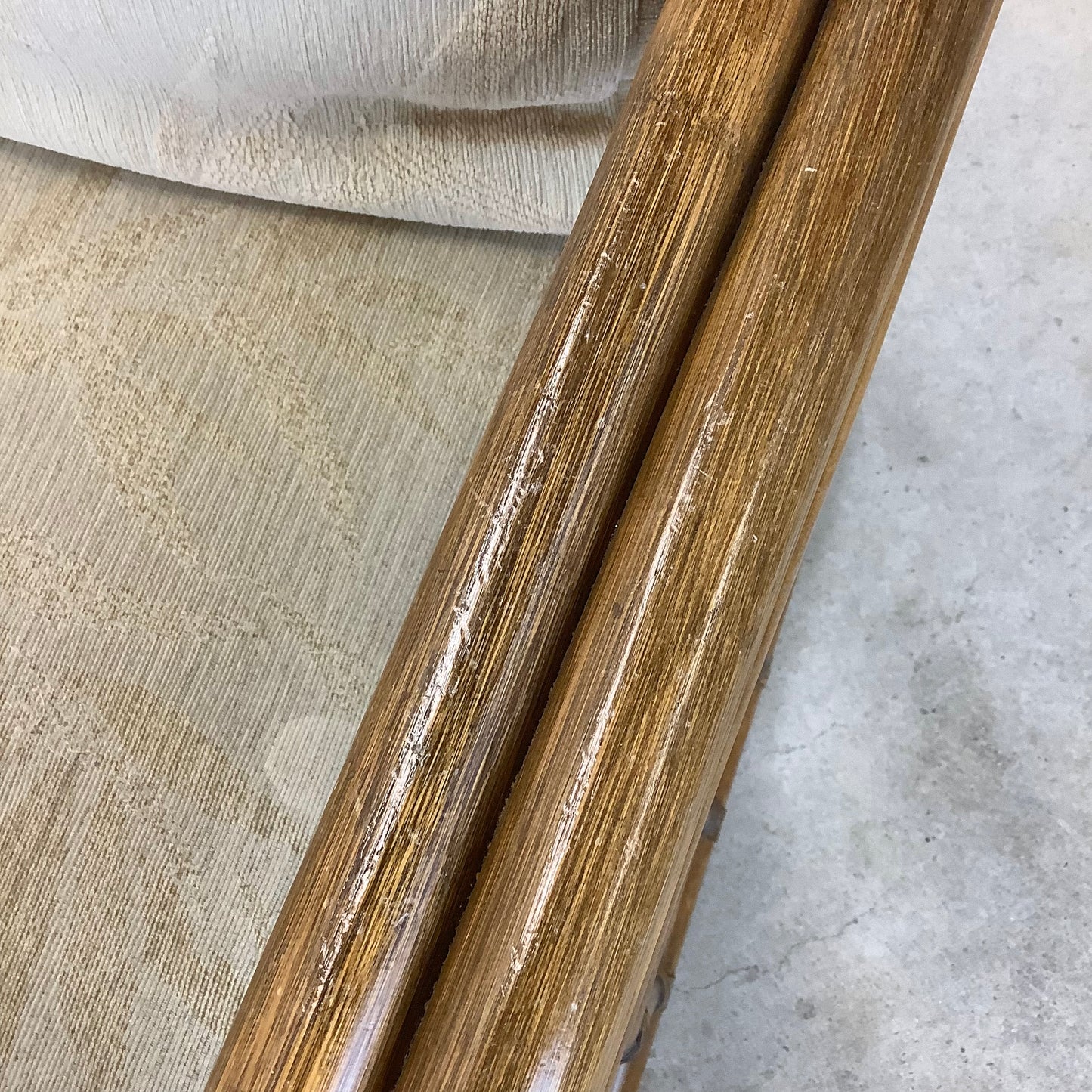 Vintage Coastal Rattan Loveseat