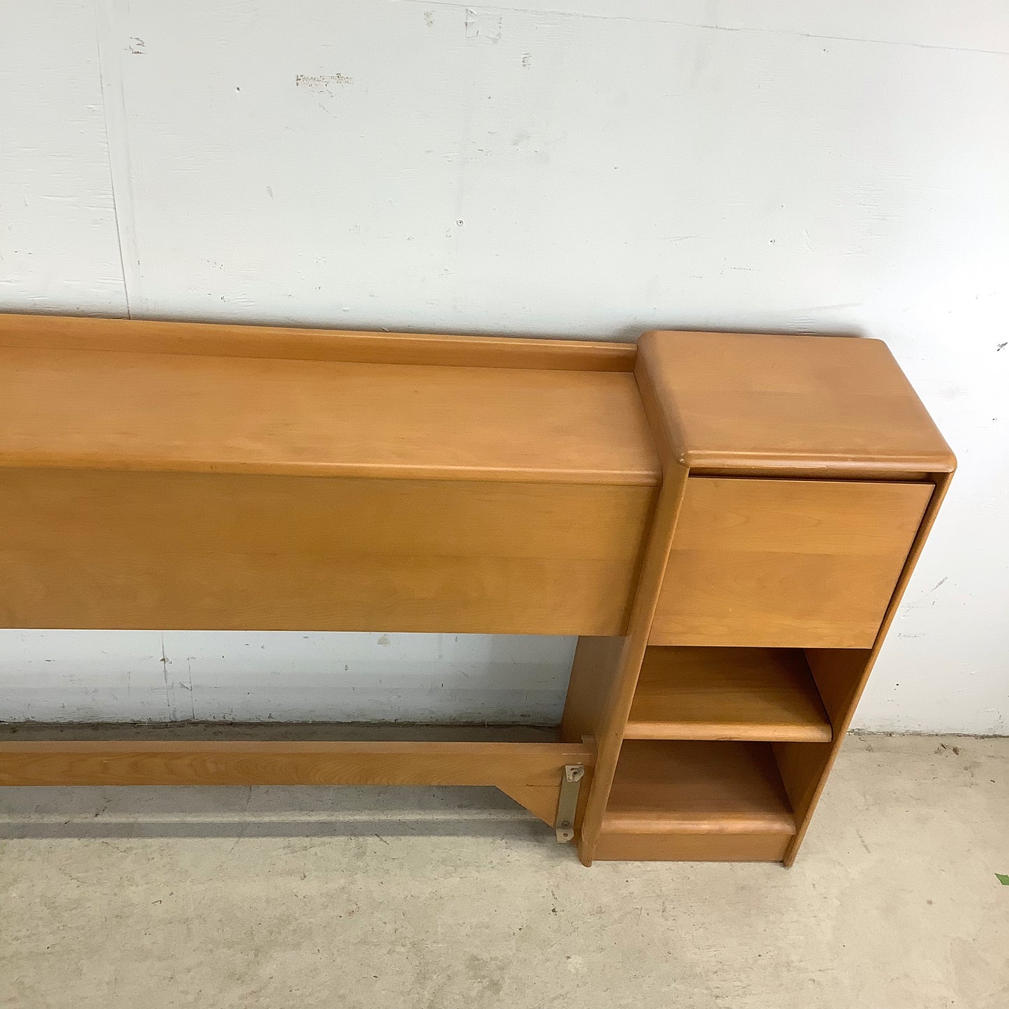 Vintage Storage Headboard With Built in Nightstands by Heywood-Wakefield