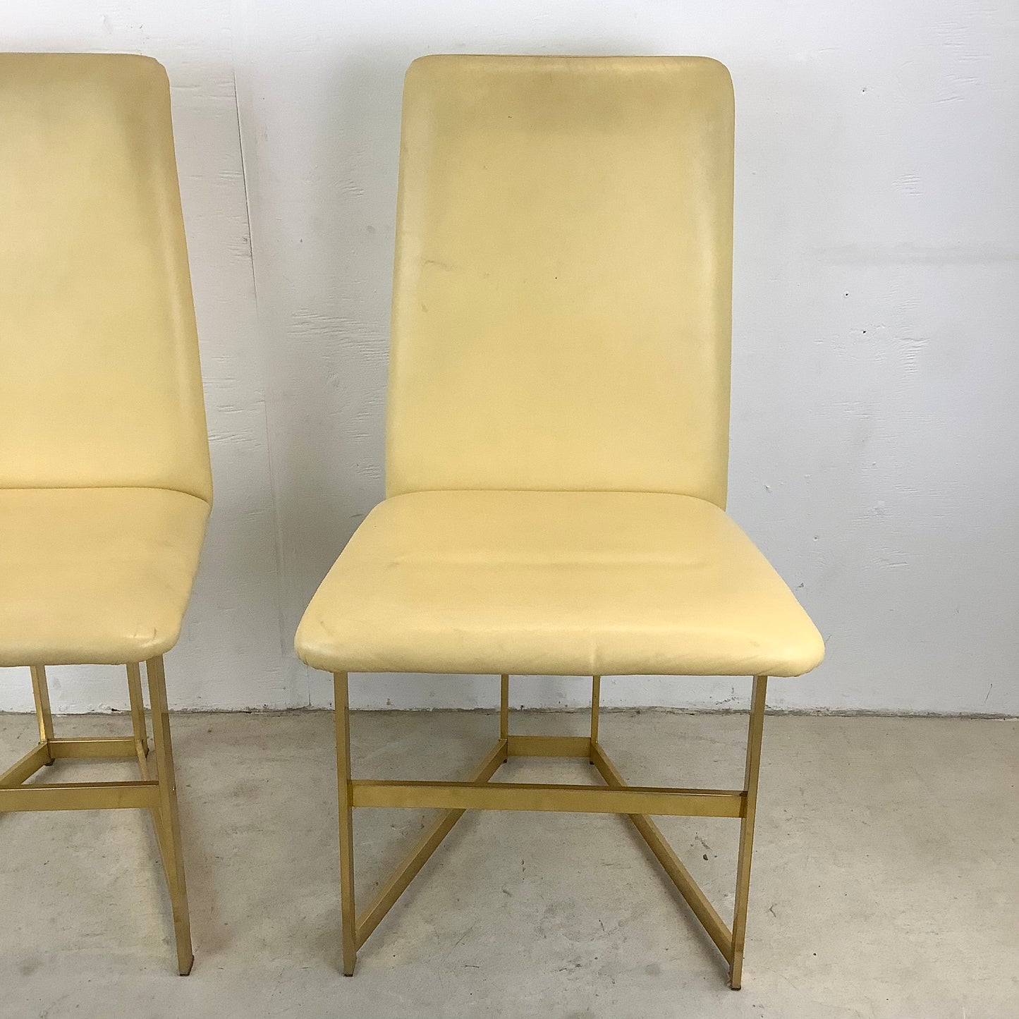 Pair Modern Highback Dining Chairs