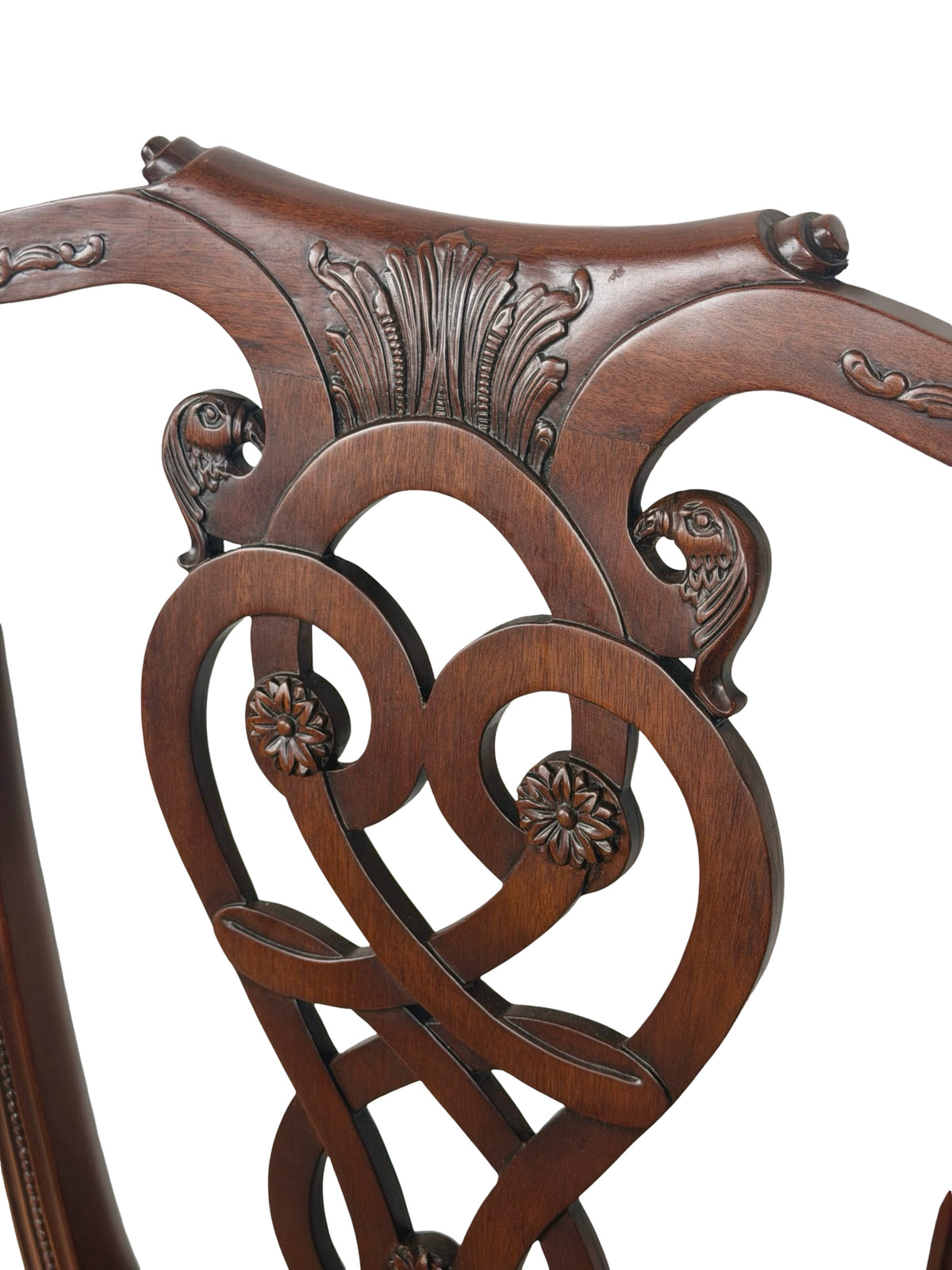 Vintage Maitland-Smith Chippendale Carved Armchair with Ball-and-Claw Feet