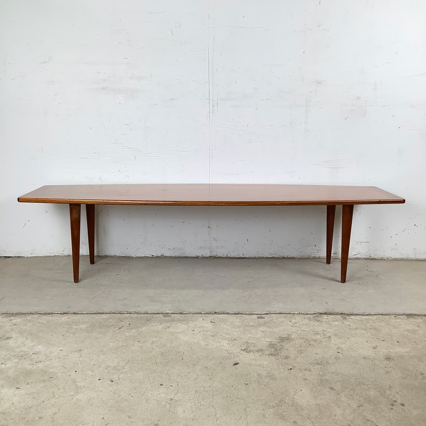 Scandinavian Modern Surfboard Teak Coffee Table
