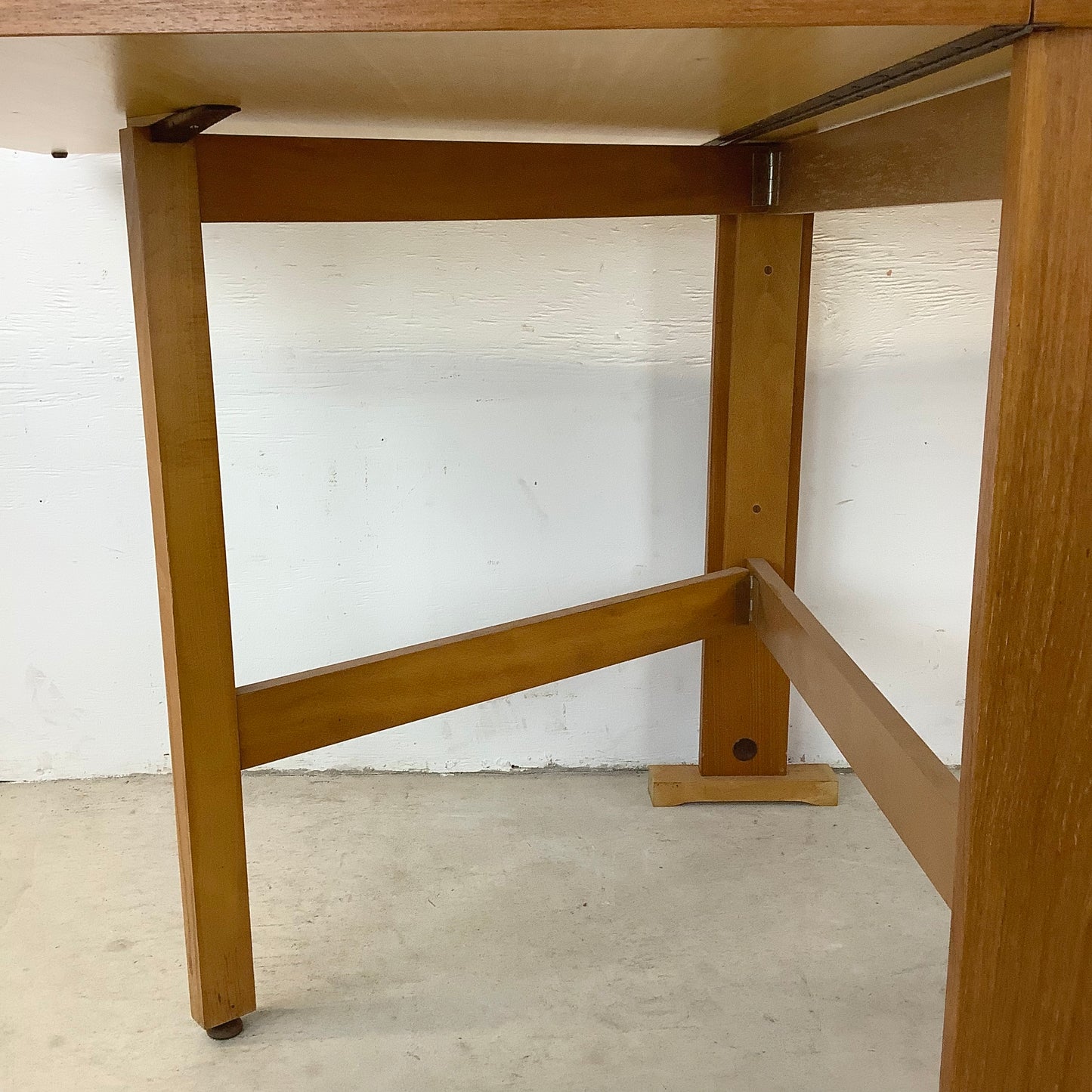 Petite Danish Modern Drop Leaf Teak Dining Table