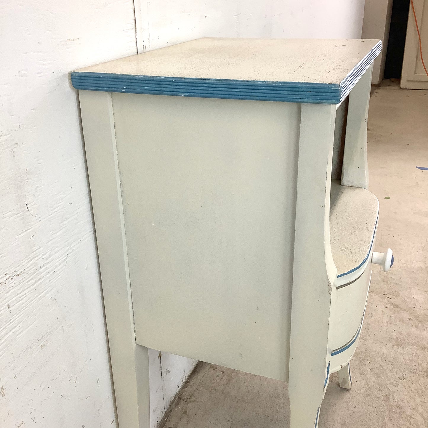 Vintage Neoclassical Nightstand with Drawer