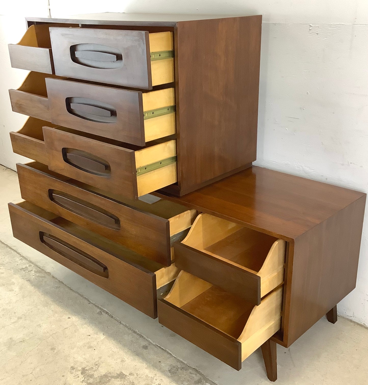 Mid-Century Two Piece Chest of Drawers
