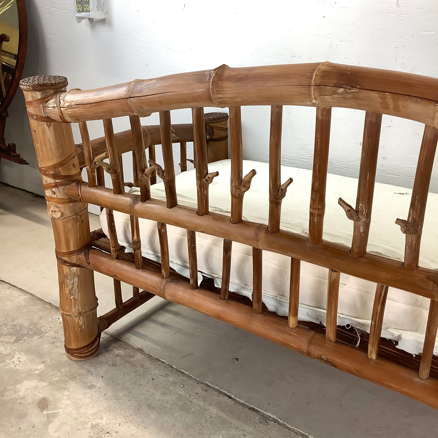 Hollywood Regency Bamboo Sofa or Daybed