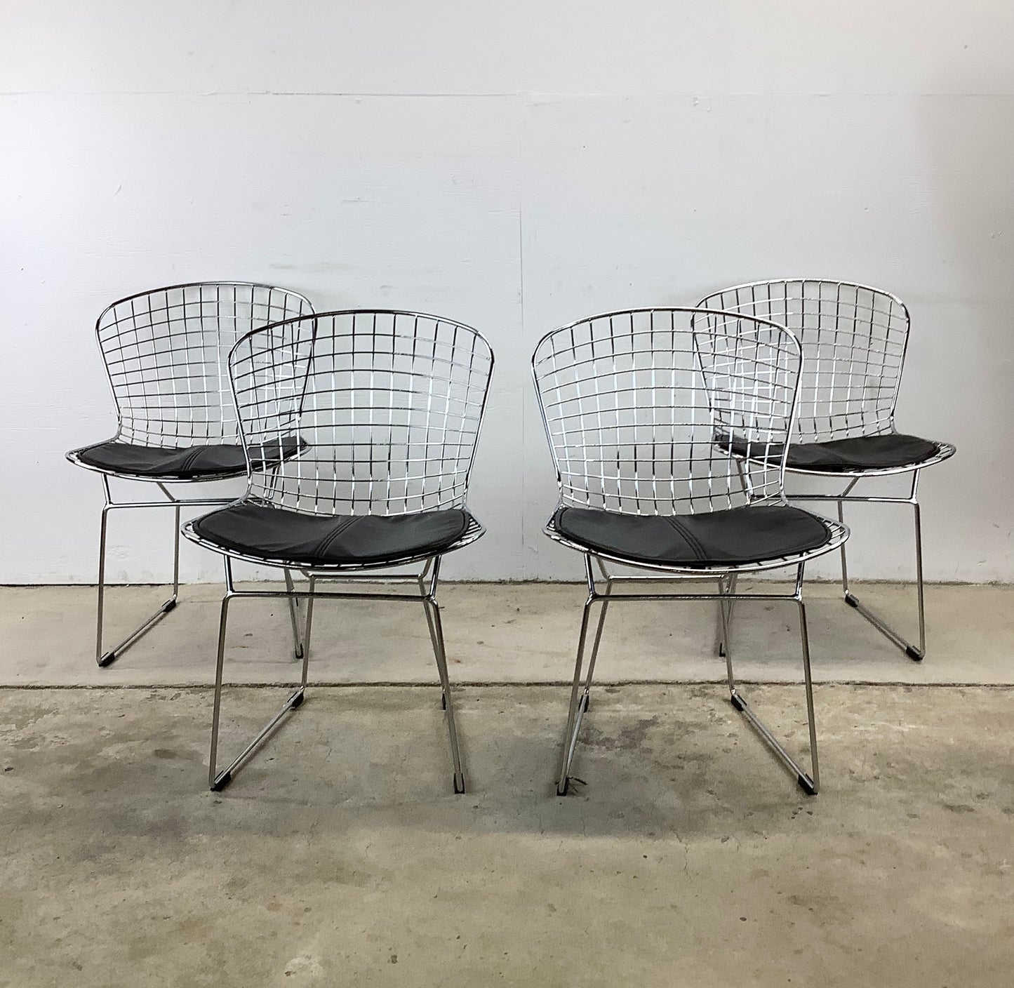 Modern Wire Frame Dining Chairs- Set of Four