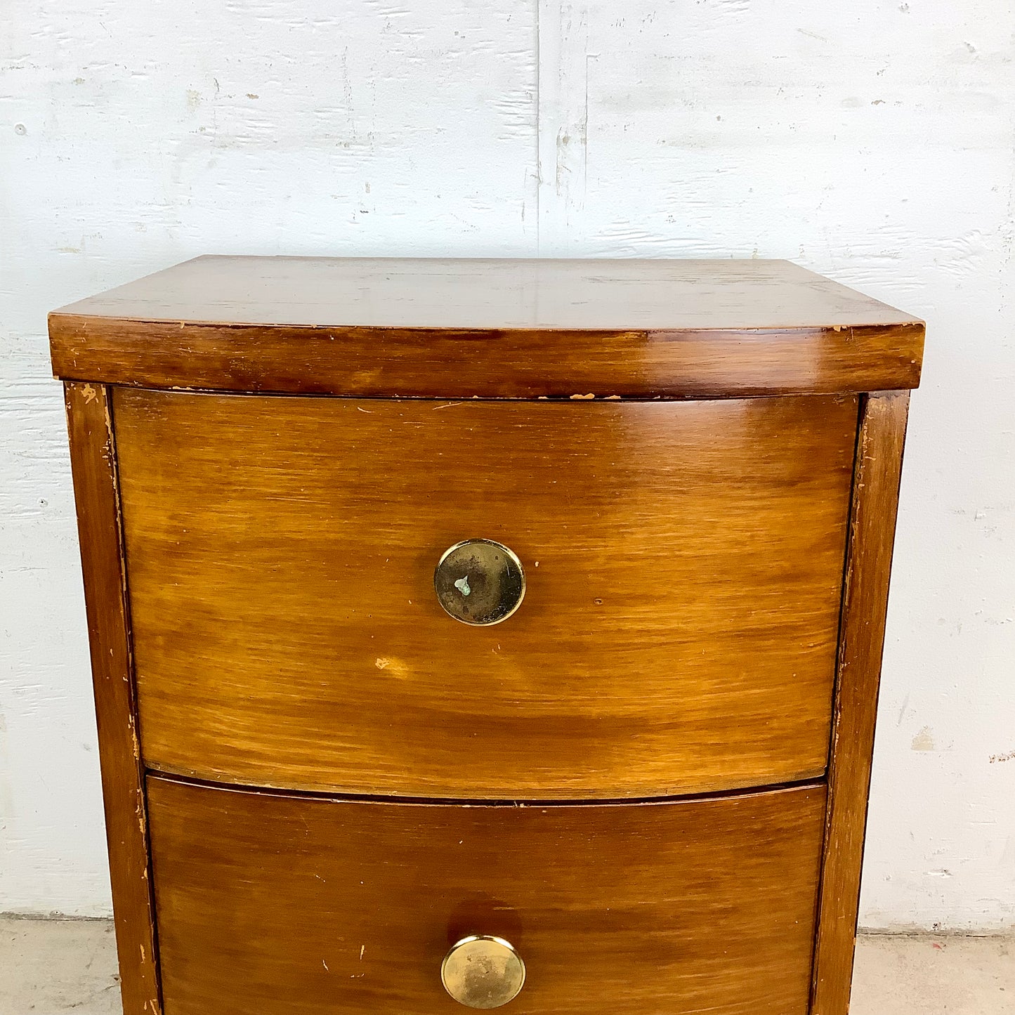 Vintage Two Drawer Deco Nightstandd