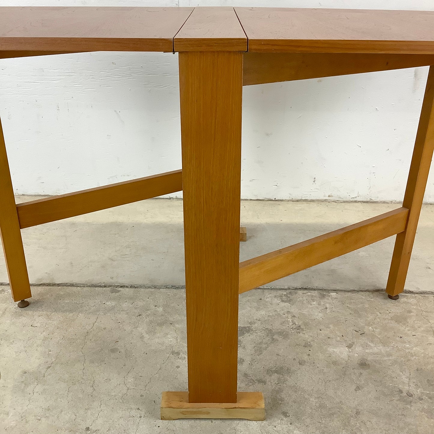 Petite Danish Modern Drop Leaf Teak Dining Table
