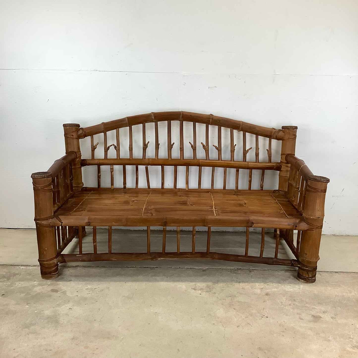 Hollywood Regency Bamboo Sofa or Daybed