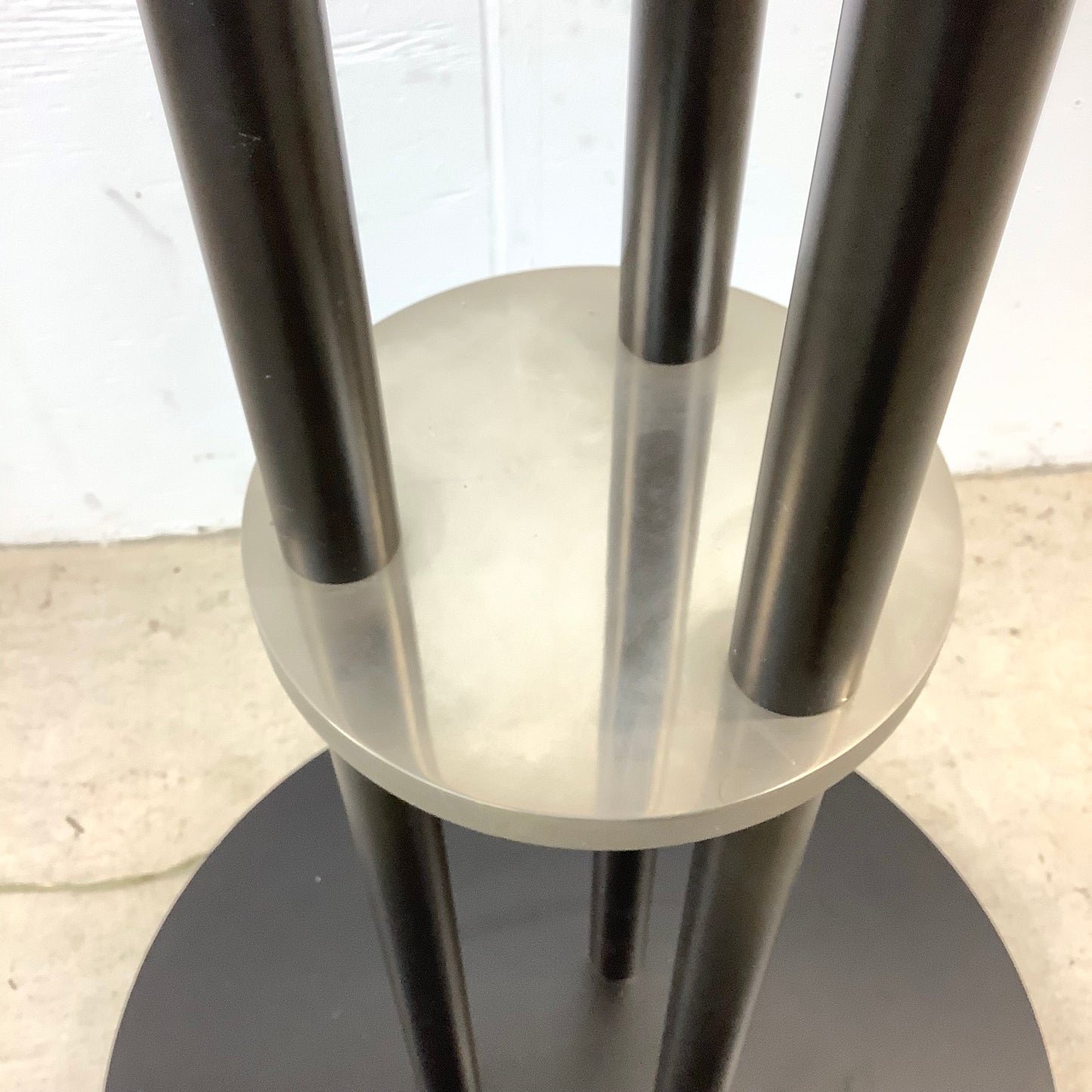 Large Modernist Torchiere Floor Lamp after Karl Springer