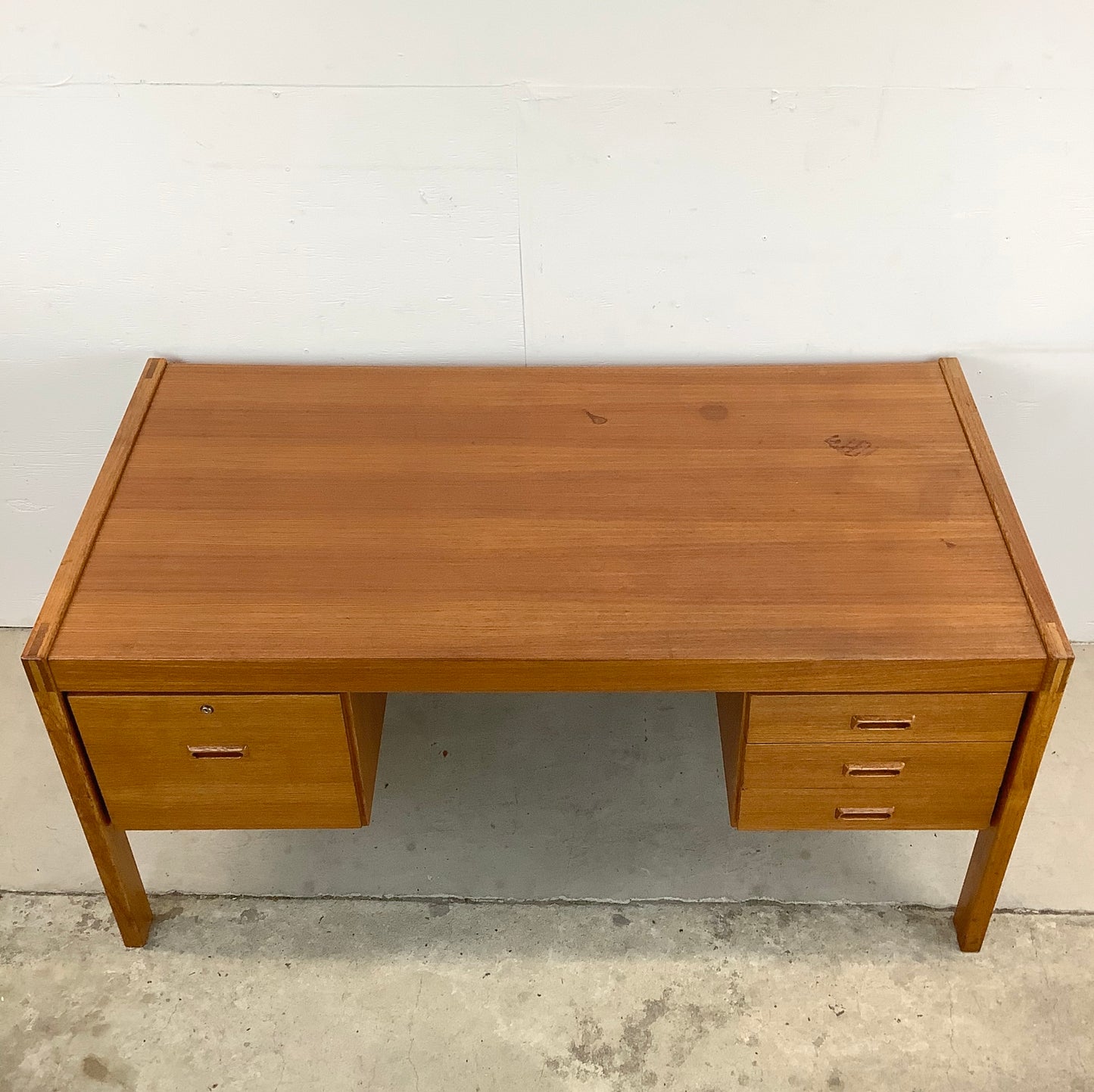 Scandinavian Modern Teak Office Desk
