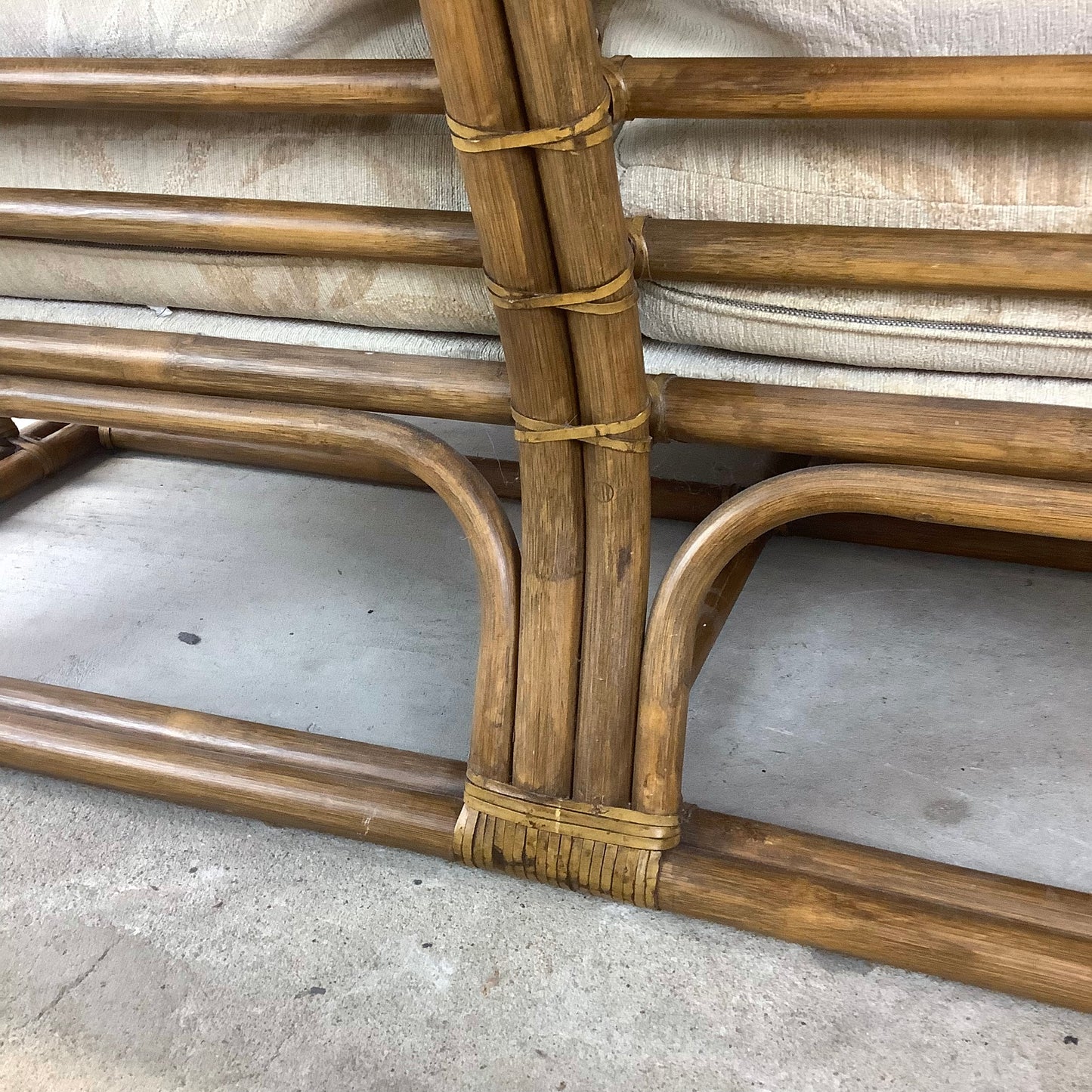 Vintage Coastal Rattan Loveseat