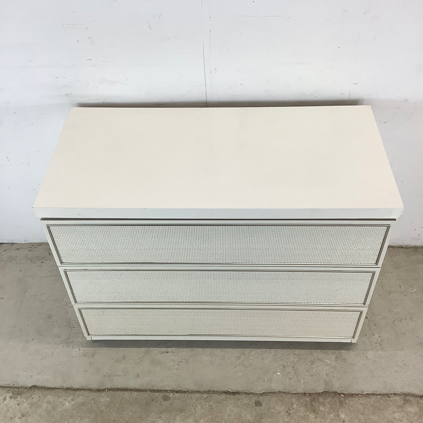 Vintage Modern Three Drawer Dresser With Mirror