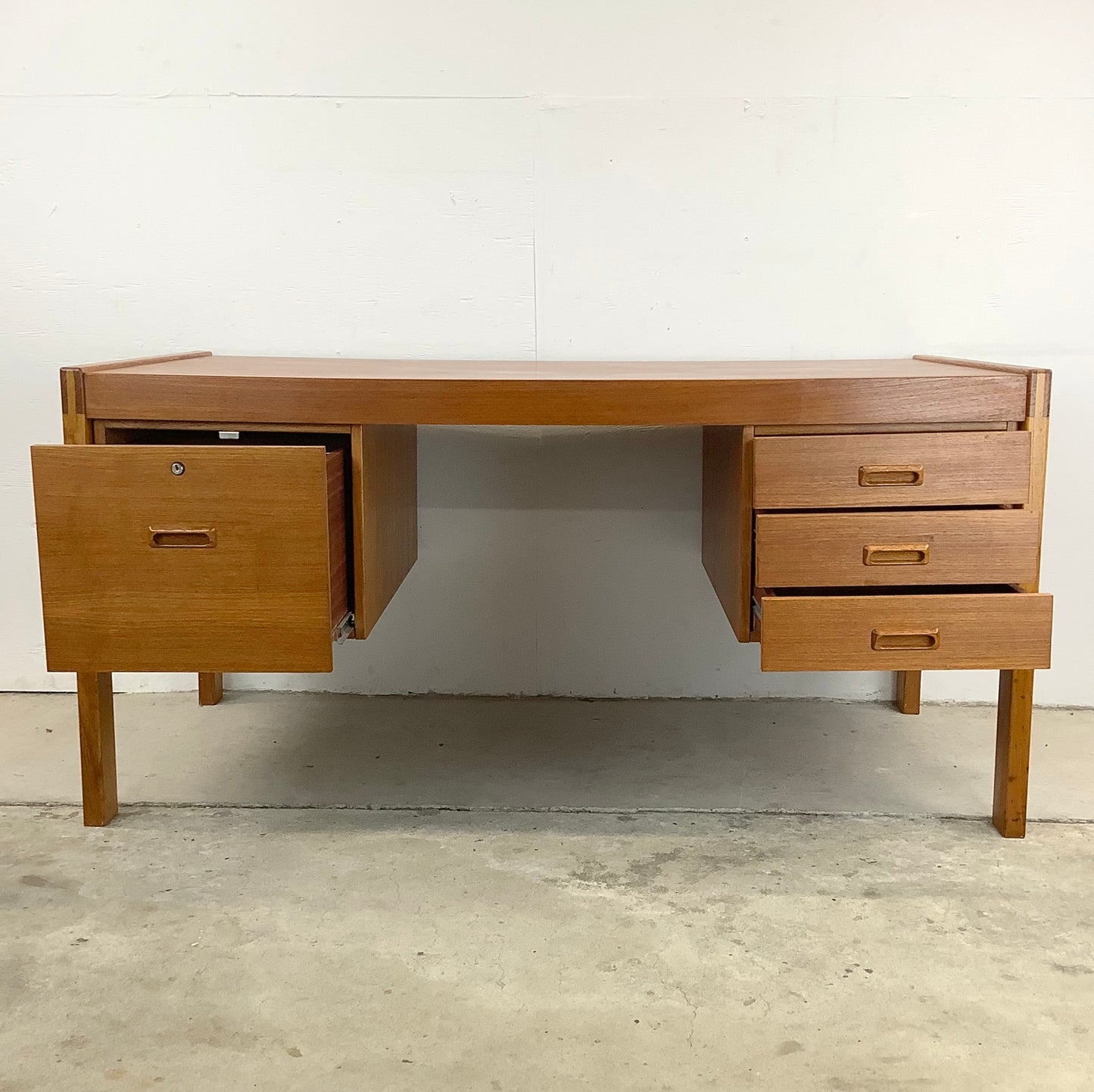 Scandinavian Modern Teak Office Desk