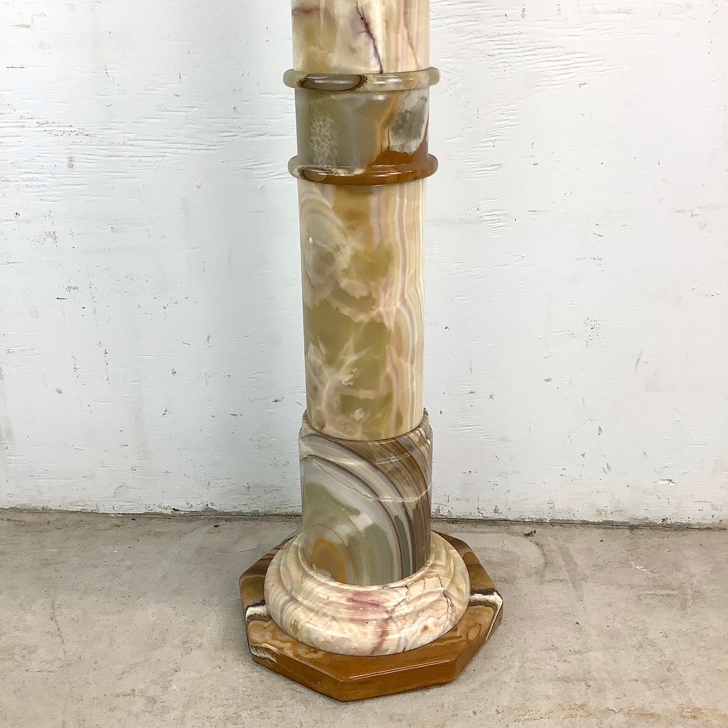 Vintage Column Pedestal with Vase