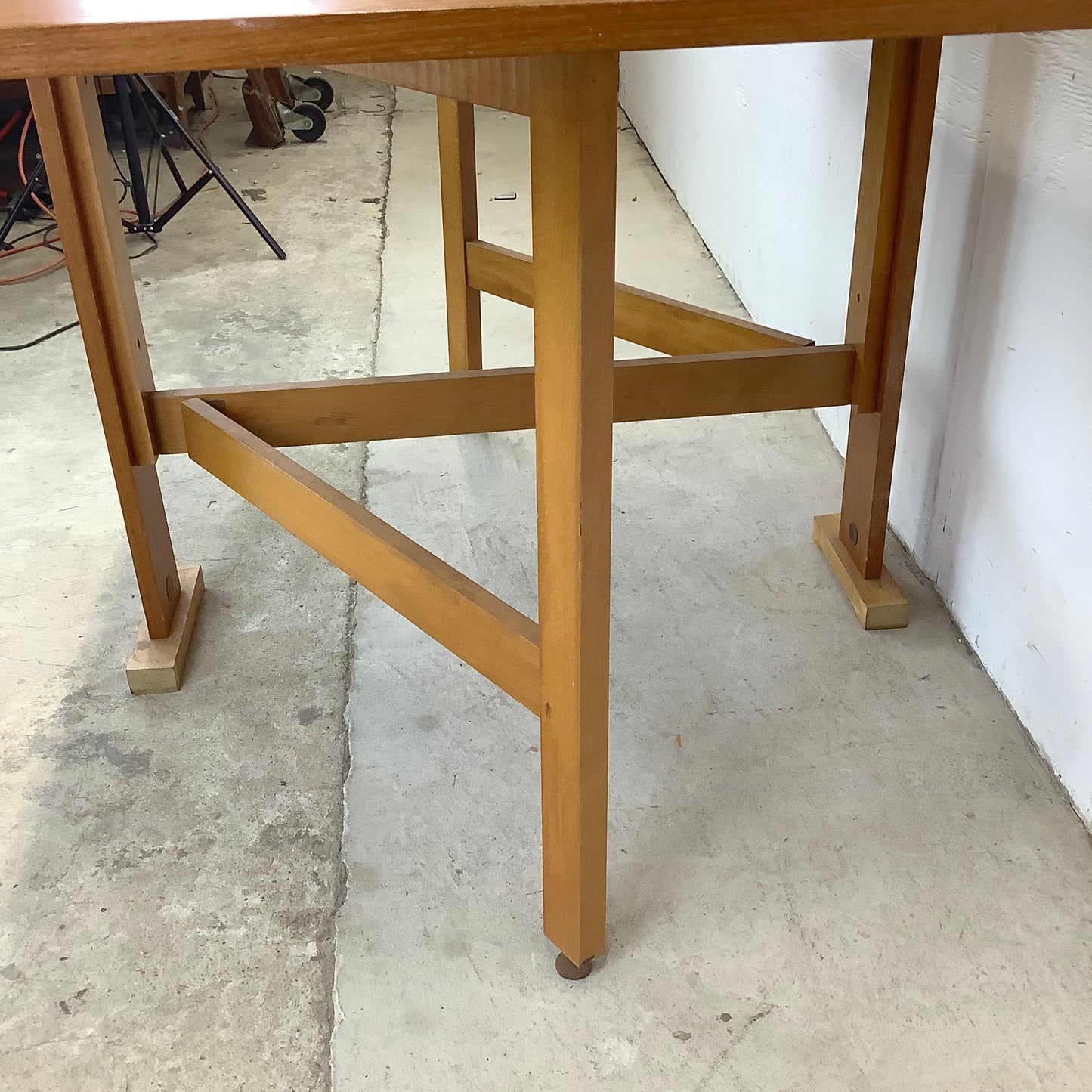 Petite Danish Modern Drop Leaf Teak Dining Table