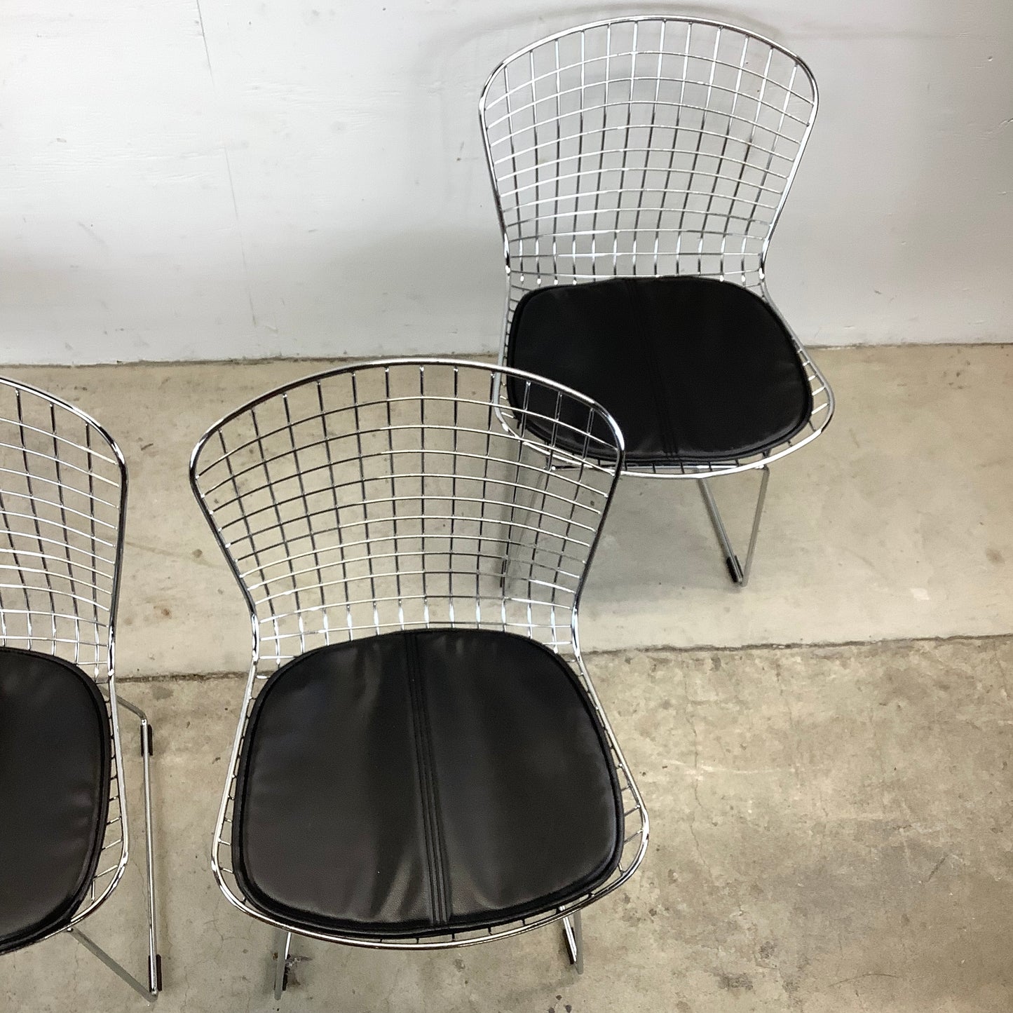Modern Wire Frame Dining Chairs- Set of Four