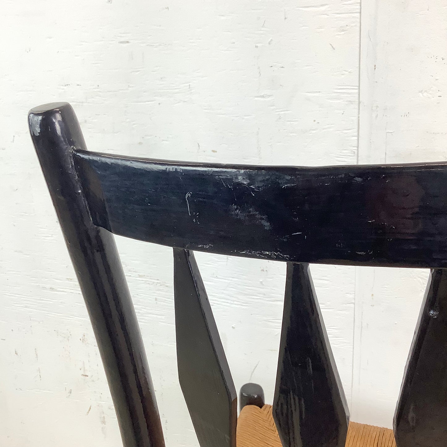 Vintage Farmhouse Rush Seat Side Chair