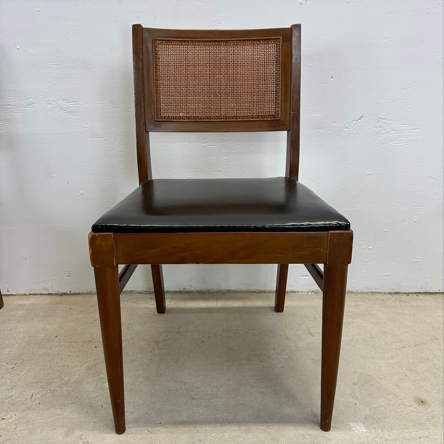Mid-Century Cane Back Dining Chairs after Jens Risom