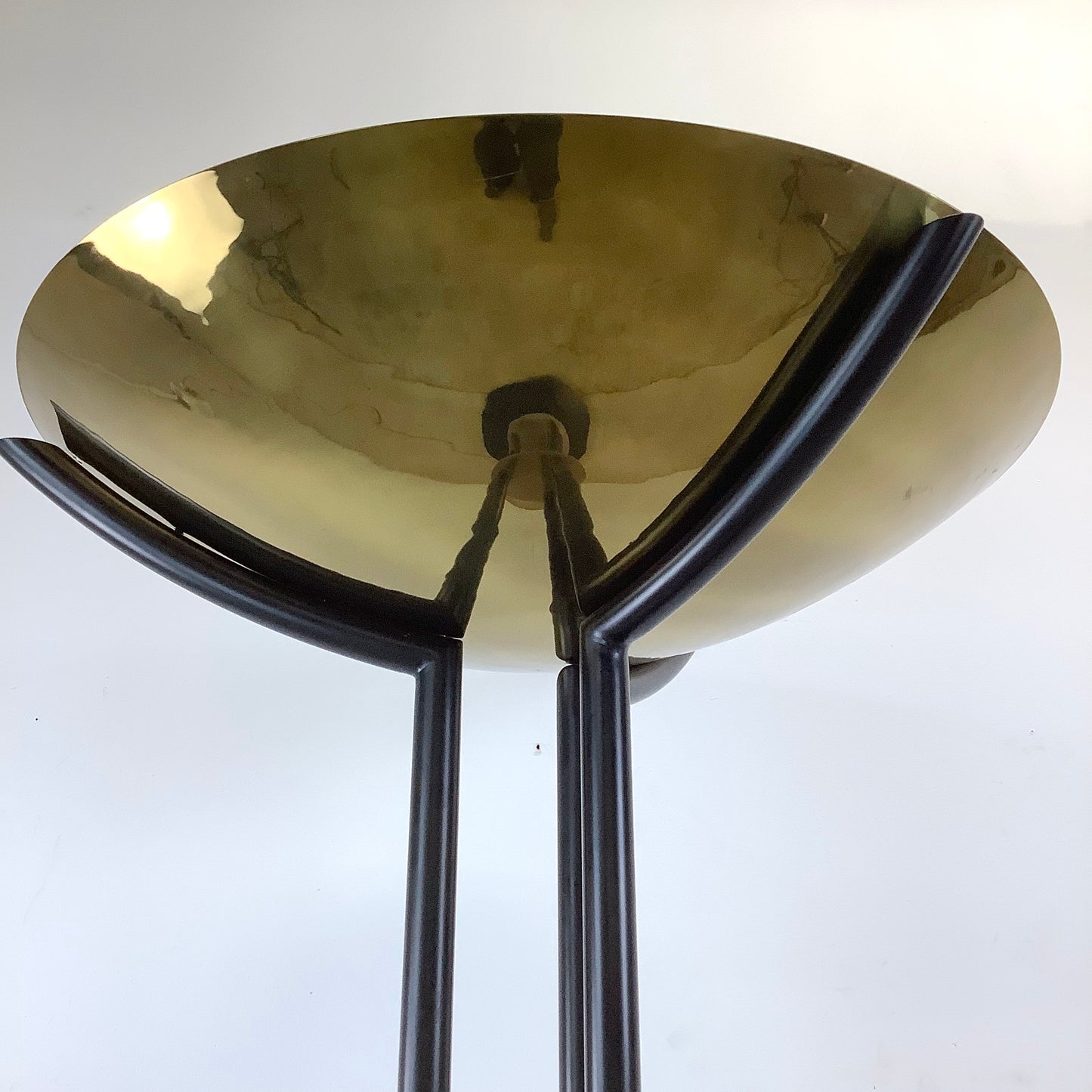 Large Modernist Torchiere Floor Lamp after Karl Springer