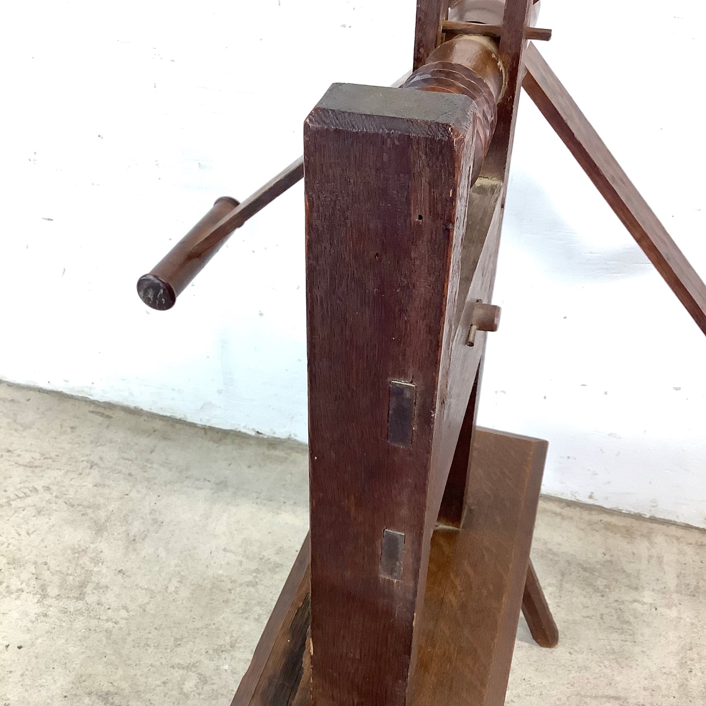 Vintage Wooden Yarn Winder – Functional Folk Sculpture