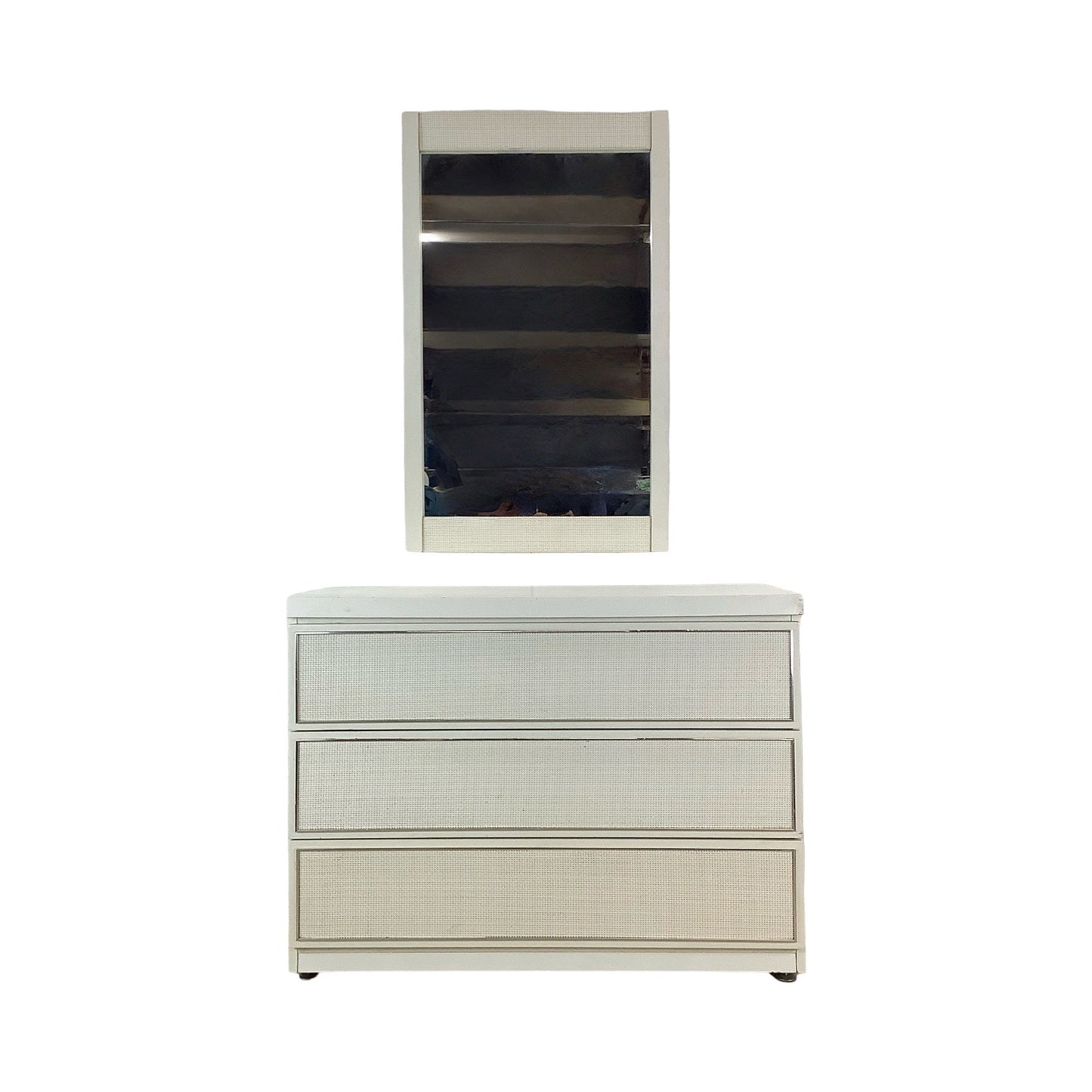 Vintage Modern Three Drawer Dresser With Mirror