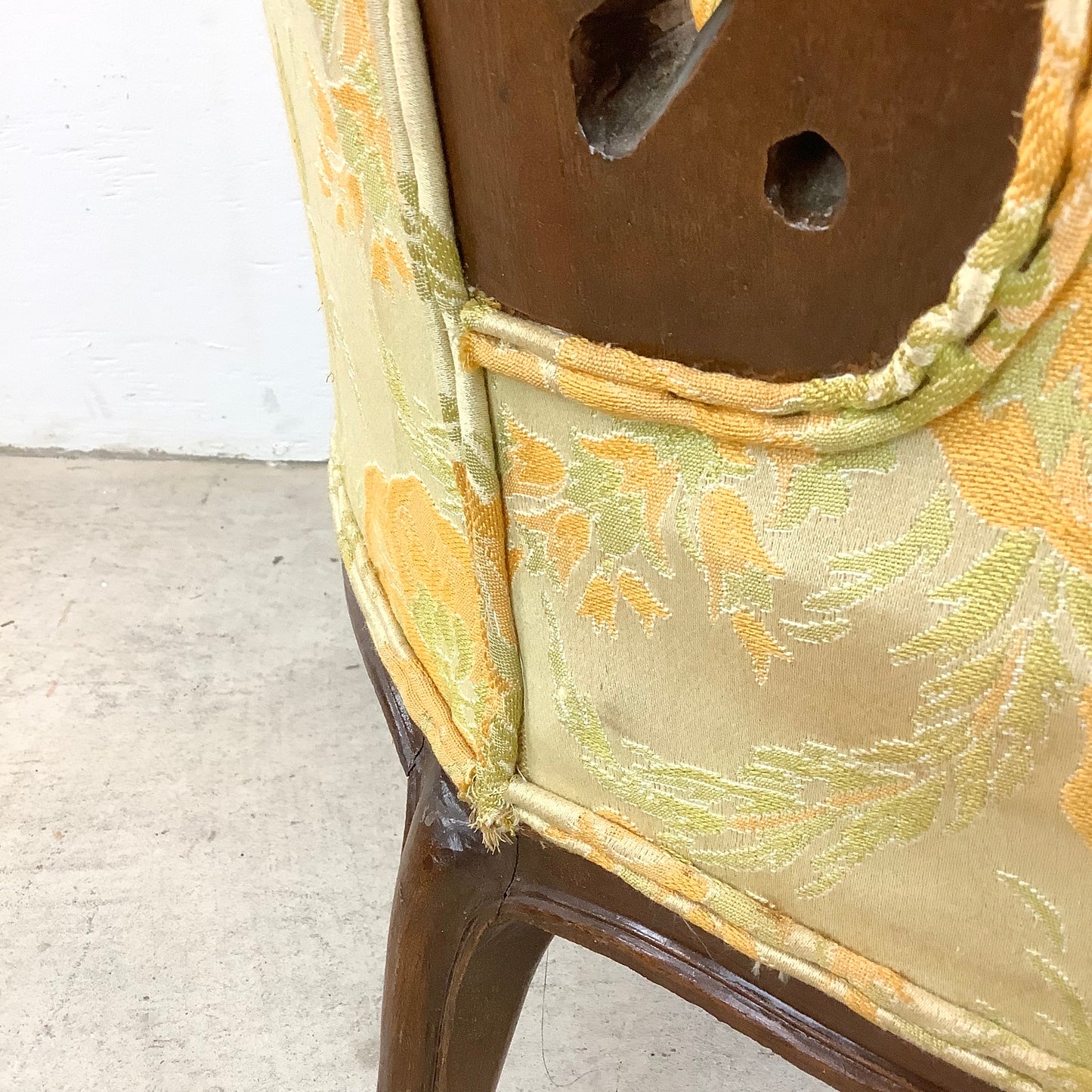 Vintage Louis XV Style Wingback Armchair