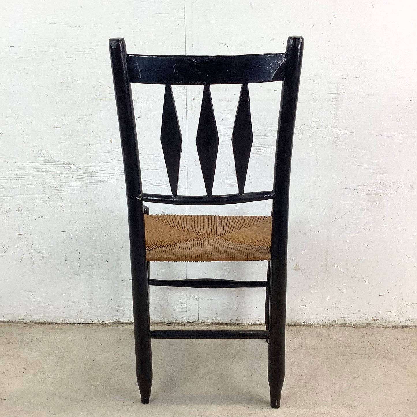 Vintage Farmhouse Rush Seat Side Chair