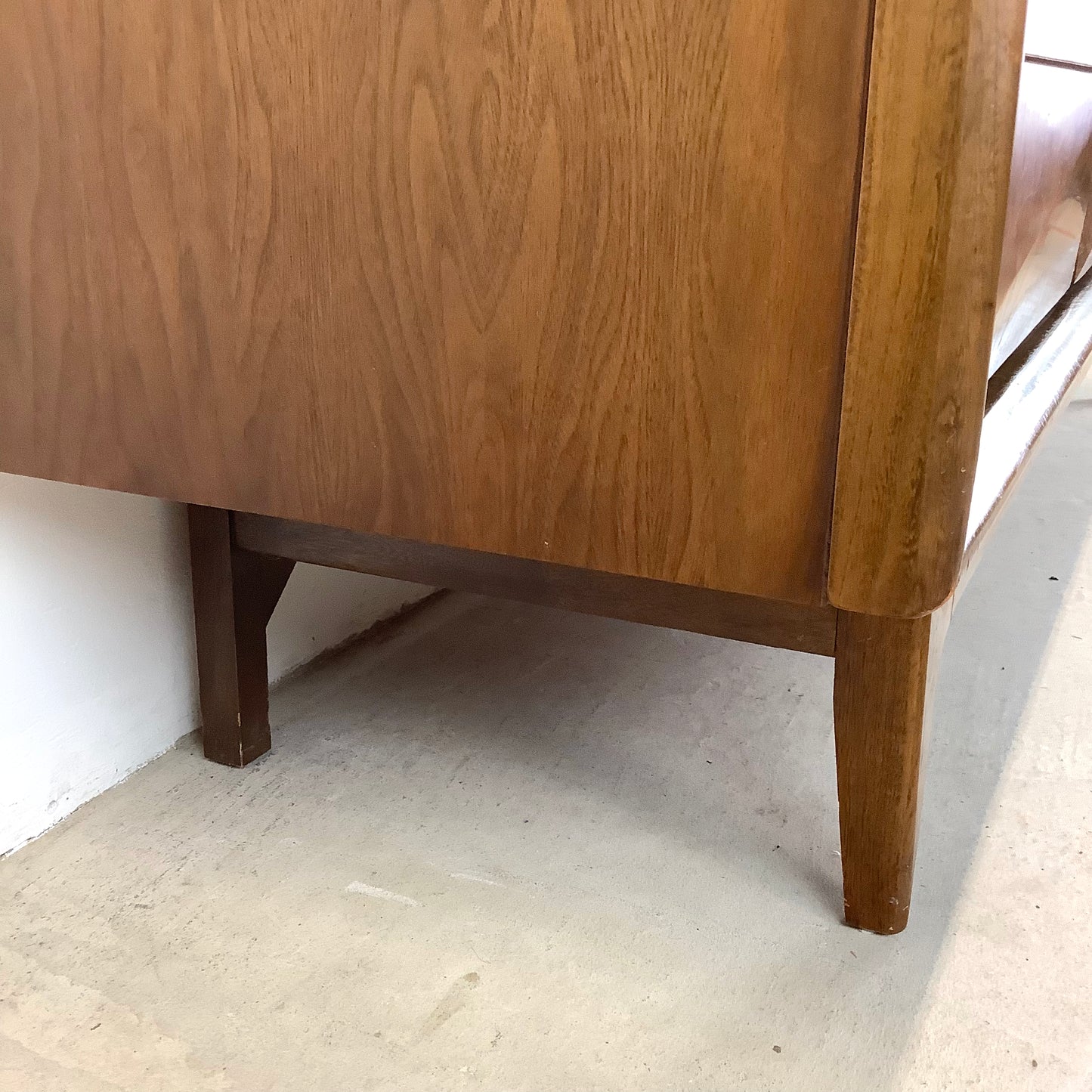 MCM Walnut Diamond Front Dresser by United Furniture