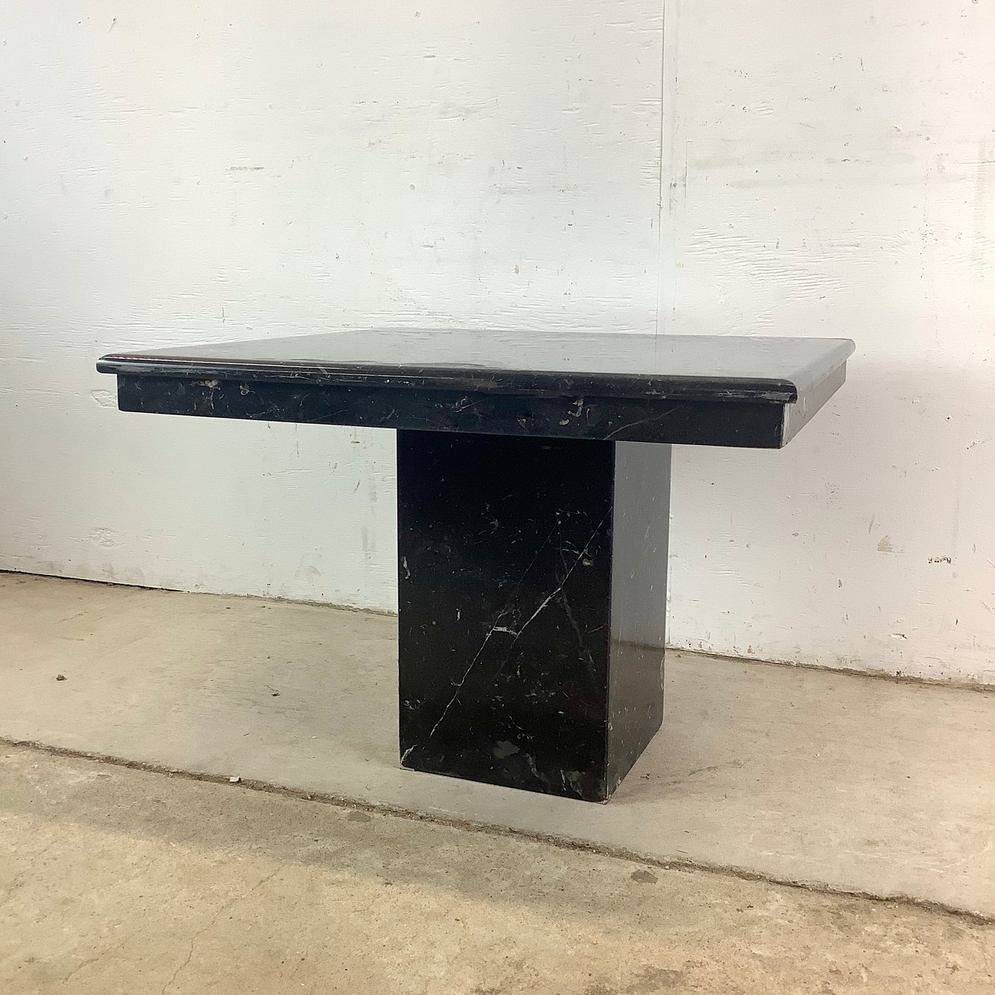 Nero Marquina Black Marble Square Side table