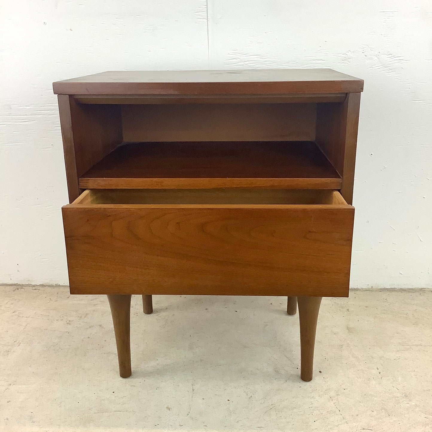 Mid-Century Single Drawer Nightstand